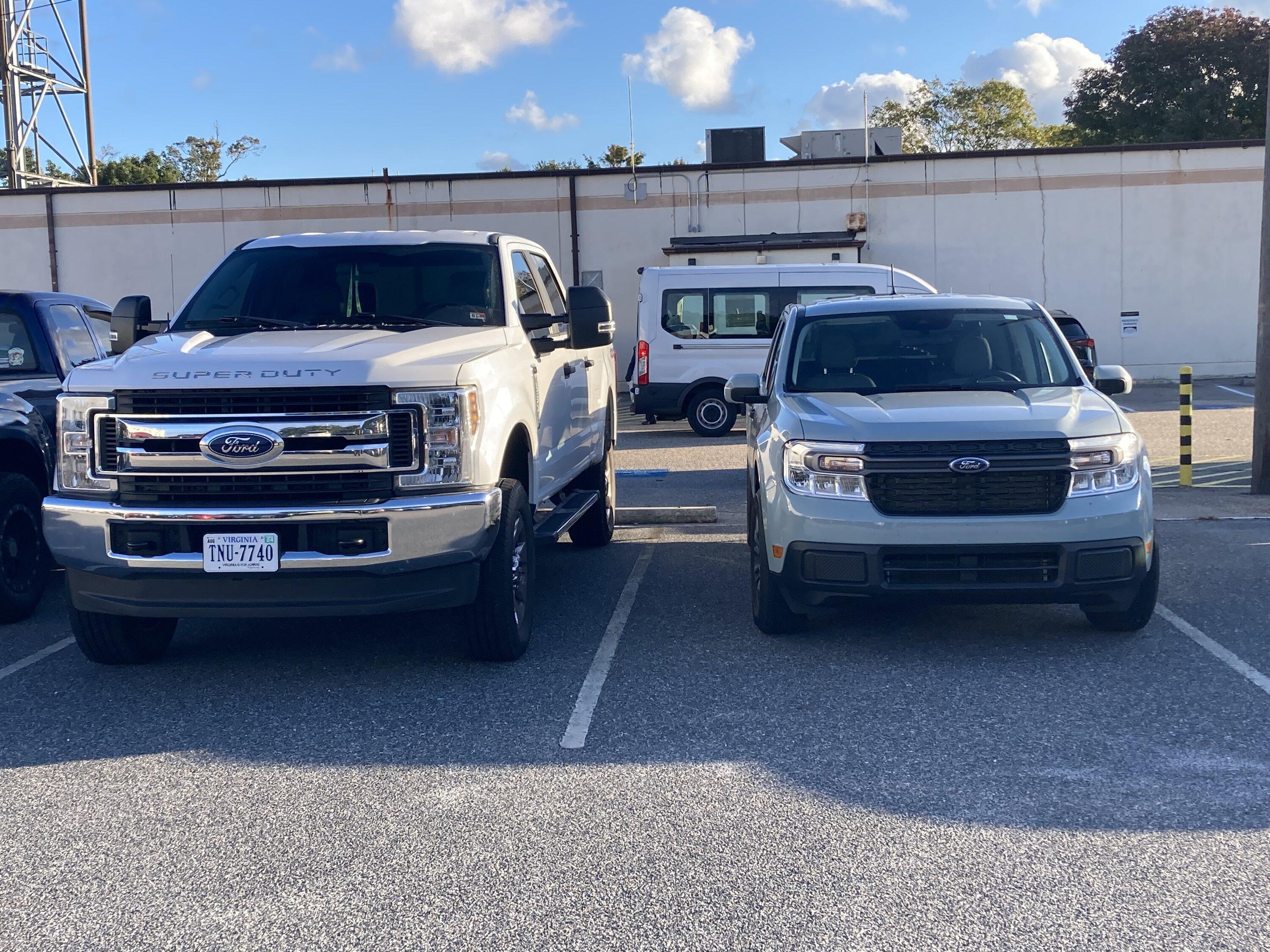 Ford Maverick Post your Maverick next to ridiculously large trucks - photos thread IMG_2450