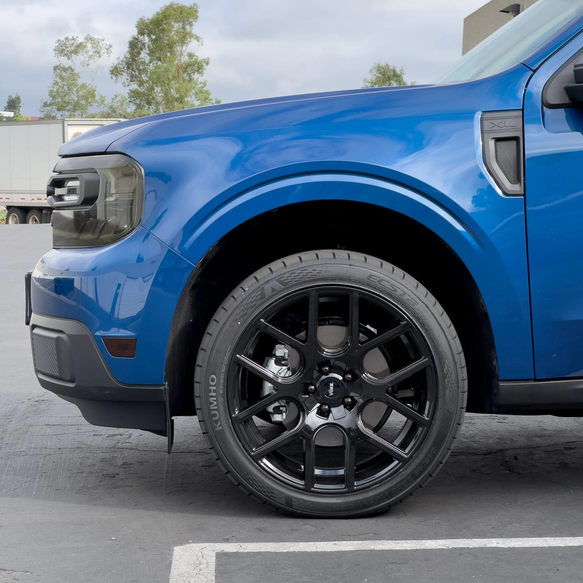Ford Maverick '23 Hybrid XL, Atlas Blue, Lowered (Before & After) on 20's 1697501475069