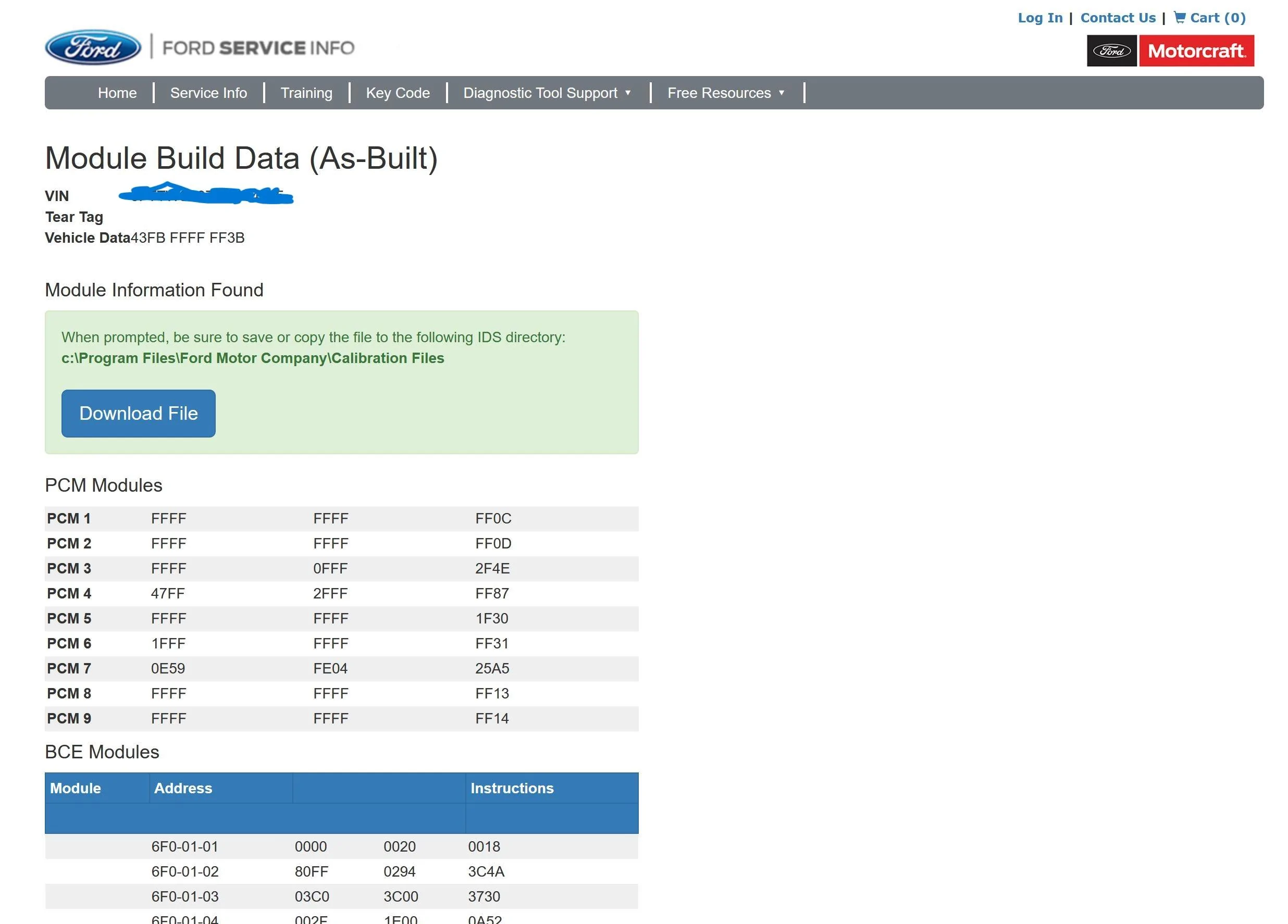 Ford Maverick Ford Module Lookup - Page Missing Module Data Found1