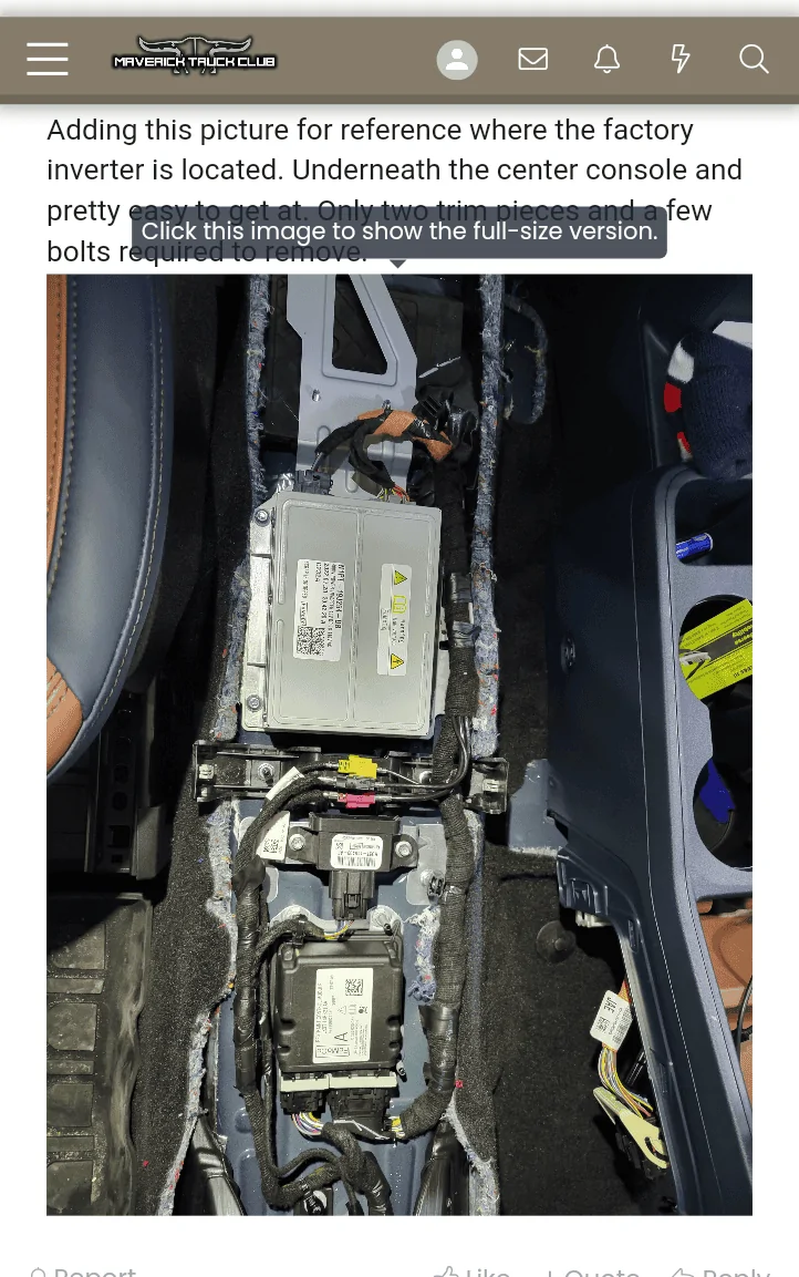 Ford Maverick 110 v Bed outlet. chrome_screenshot_Oct 19, 2023 11_28_51 PM CDT