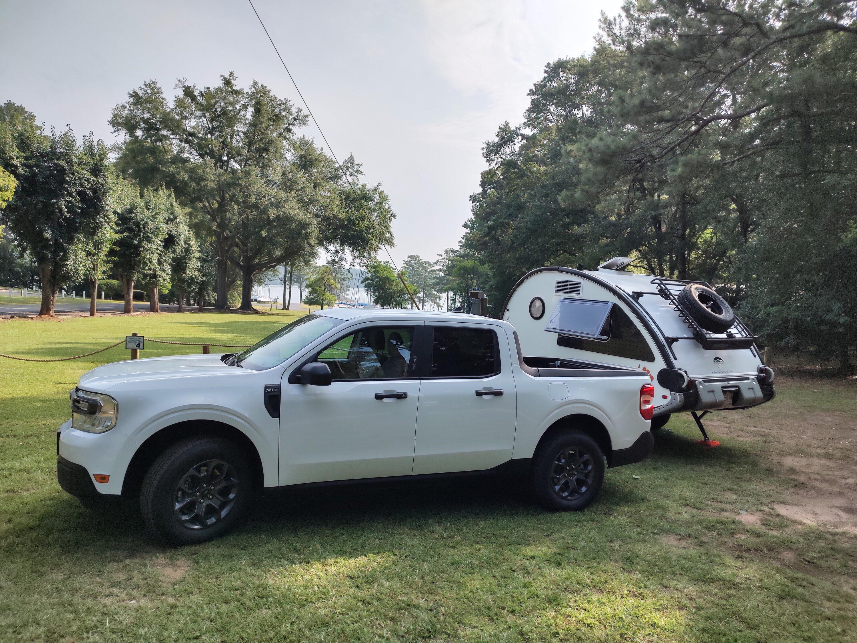 Ford Maverick Camper in Maverick promotional clip? 7-20-23 First Maverick photo camping at AYC