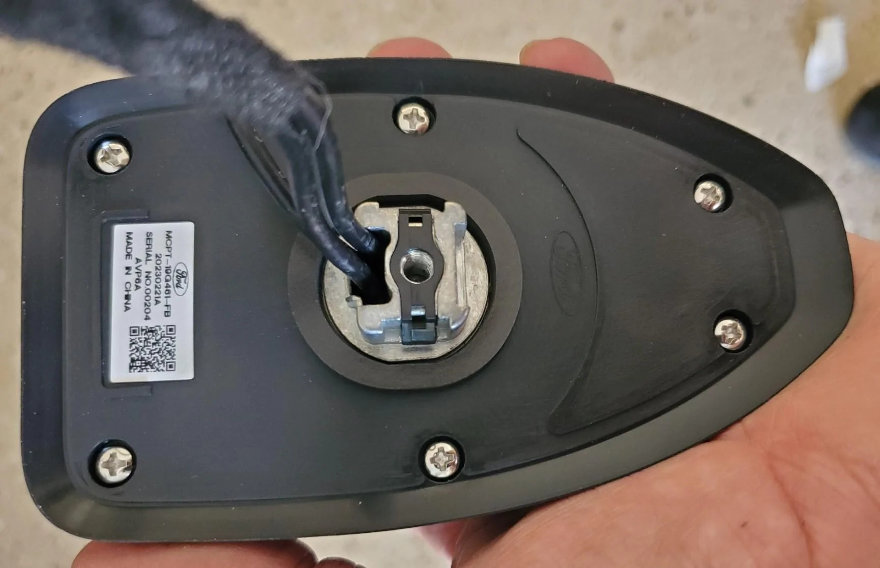Ford Maverick Headliner, antenna, dome light removal Antenna bottom vi