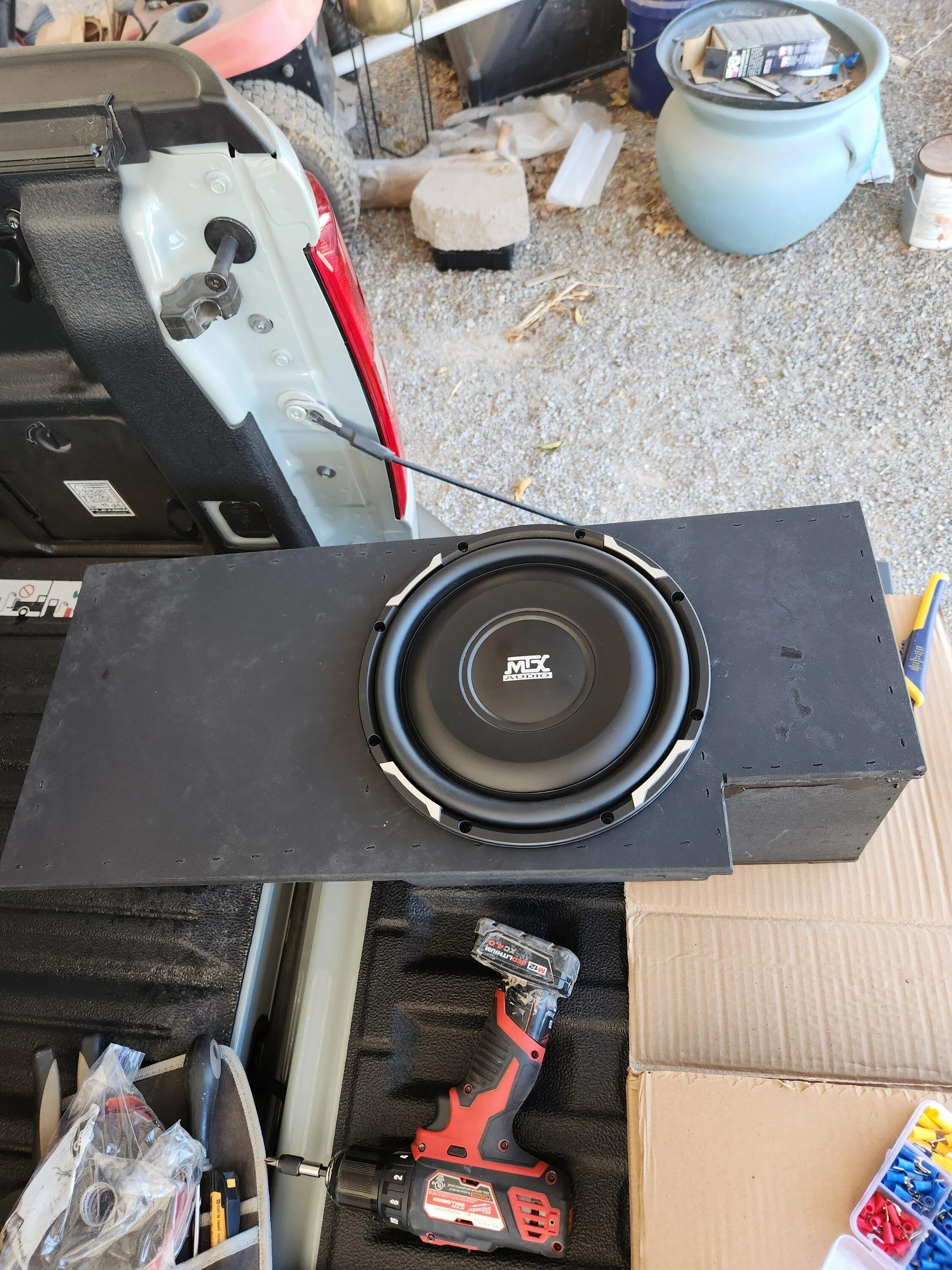 Ford Maverick Custom subwoofer build 20231020_094309
