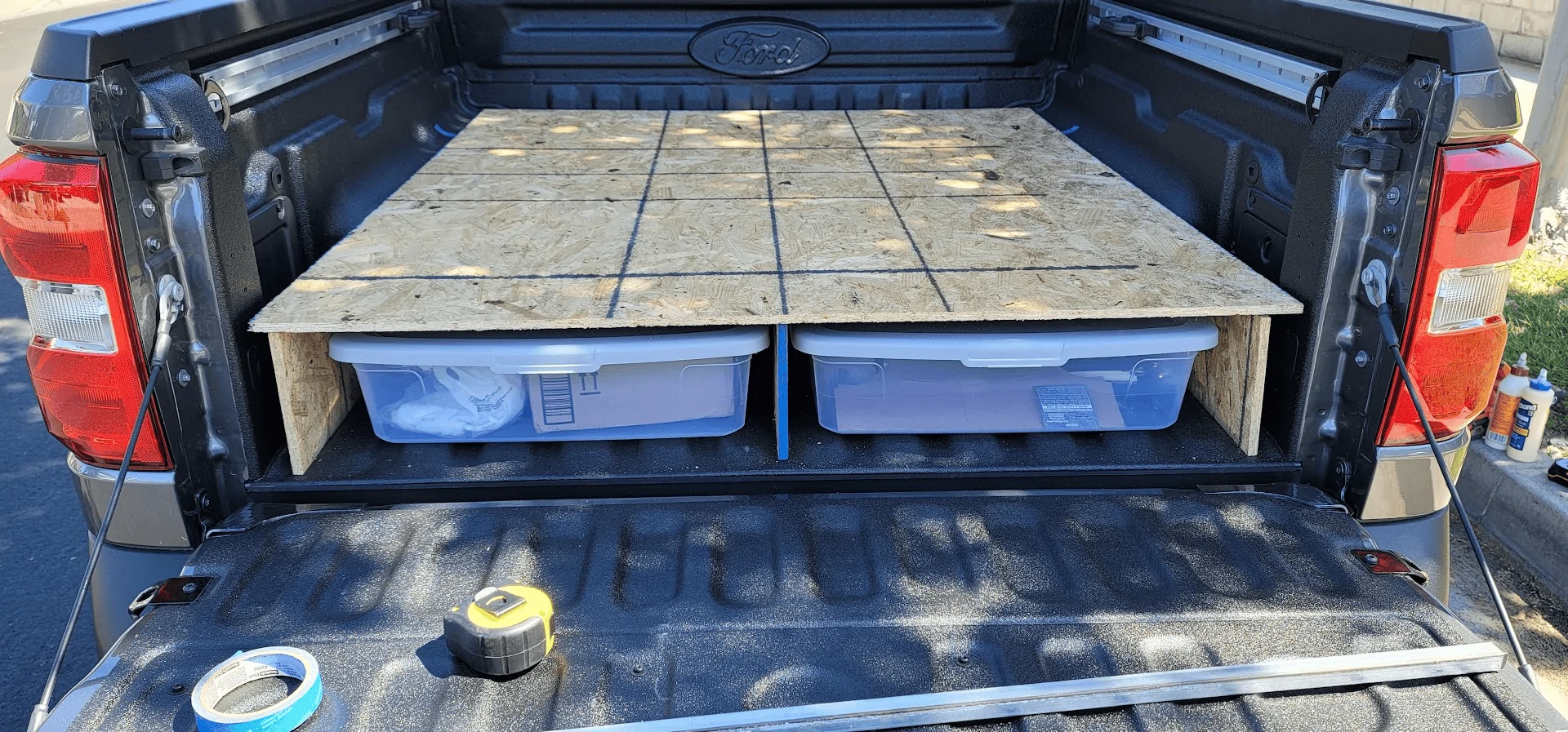 Ford Maverick Bed Drawers on a Budget - secure weatherproof storage with minimum bed loss 1697928057938