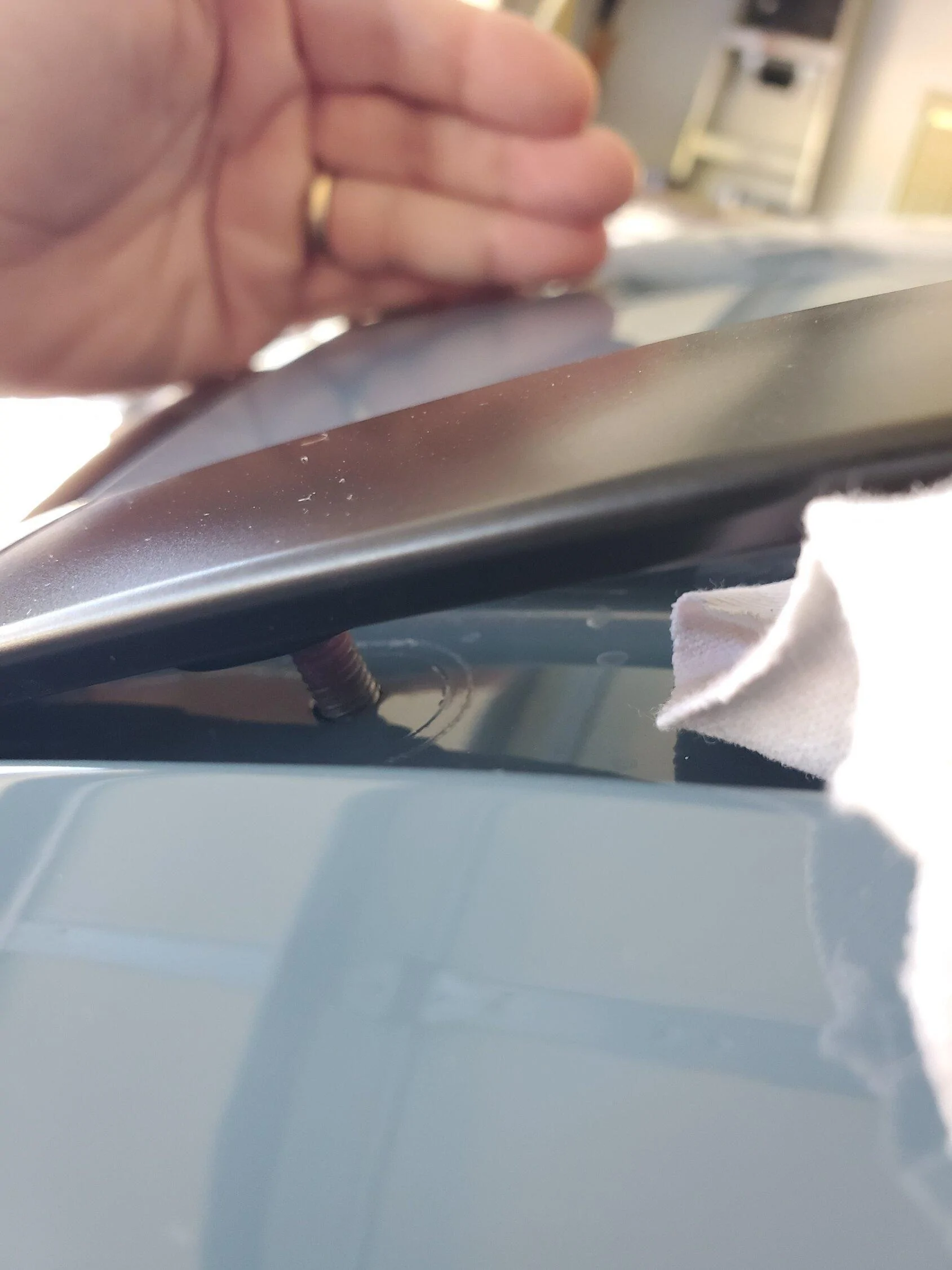 Ford Maverick Headliner, antenna, dome light removal Front bolt angl