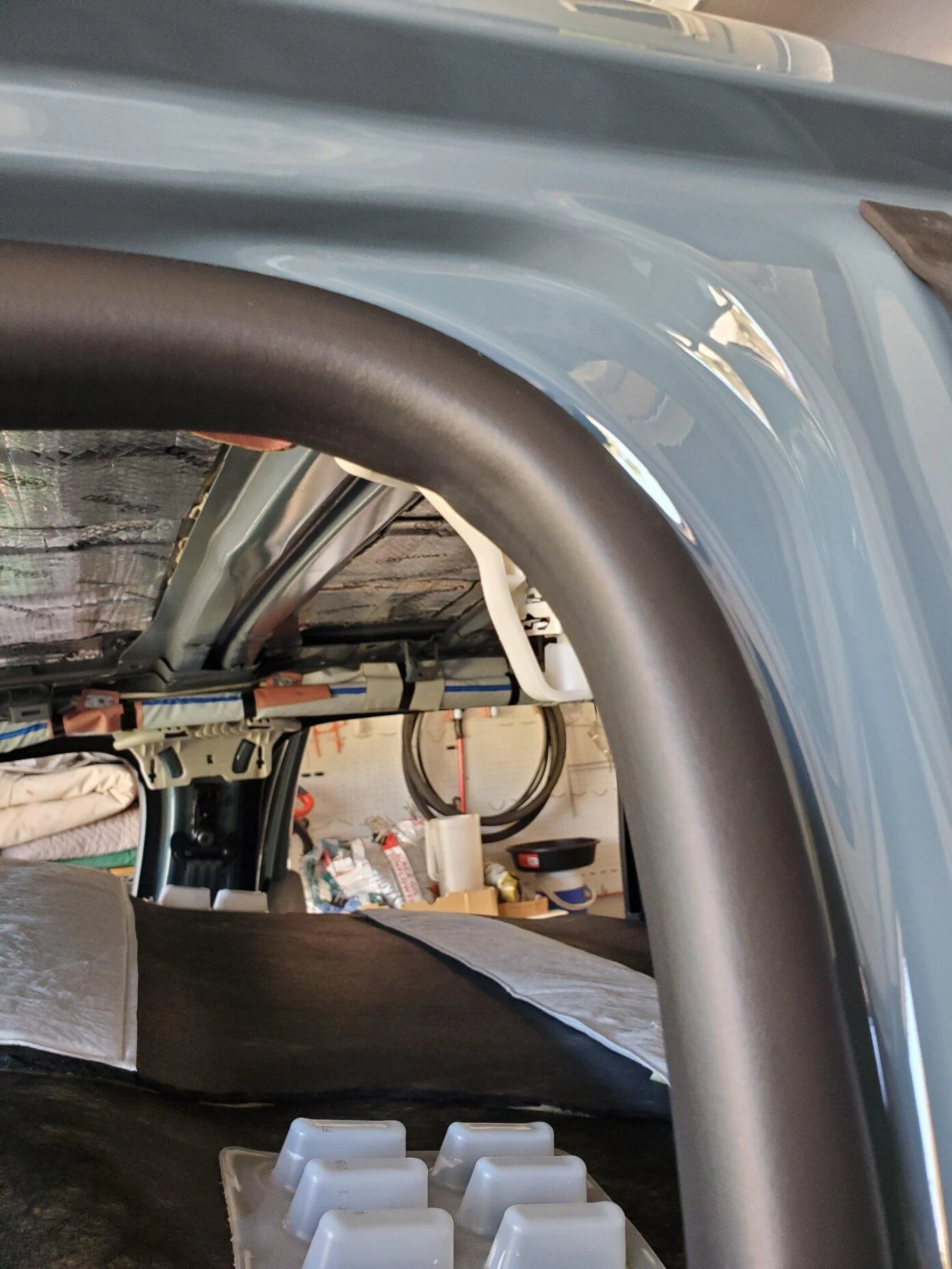 Ford Maverick Headliner, antenna, dome light removal B-pillar support