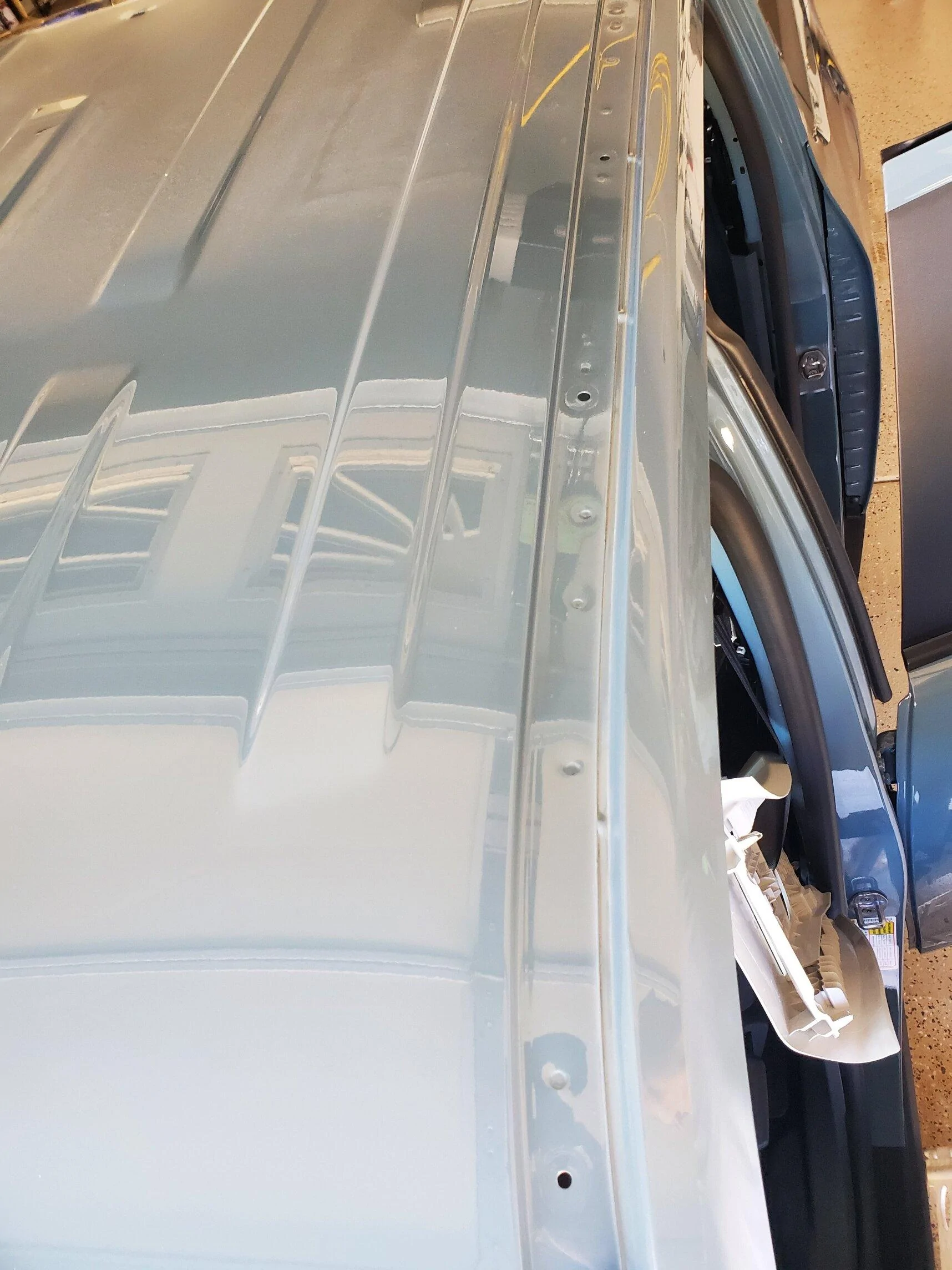 Ford Maverick Headliner, antenna, dome light removal Rail bed