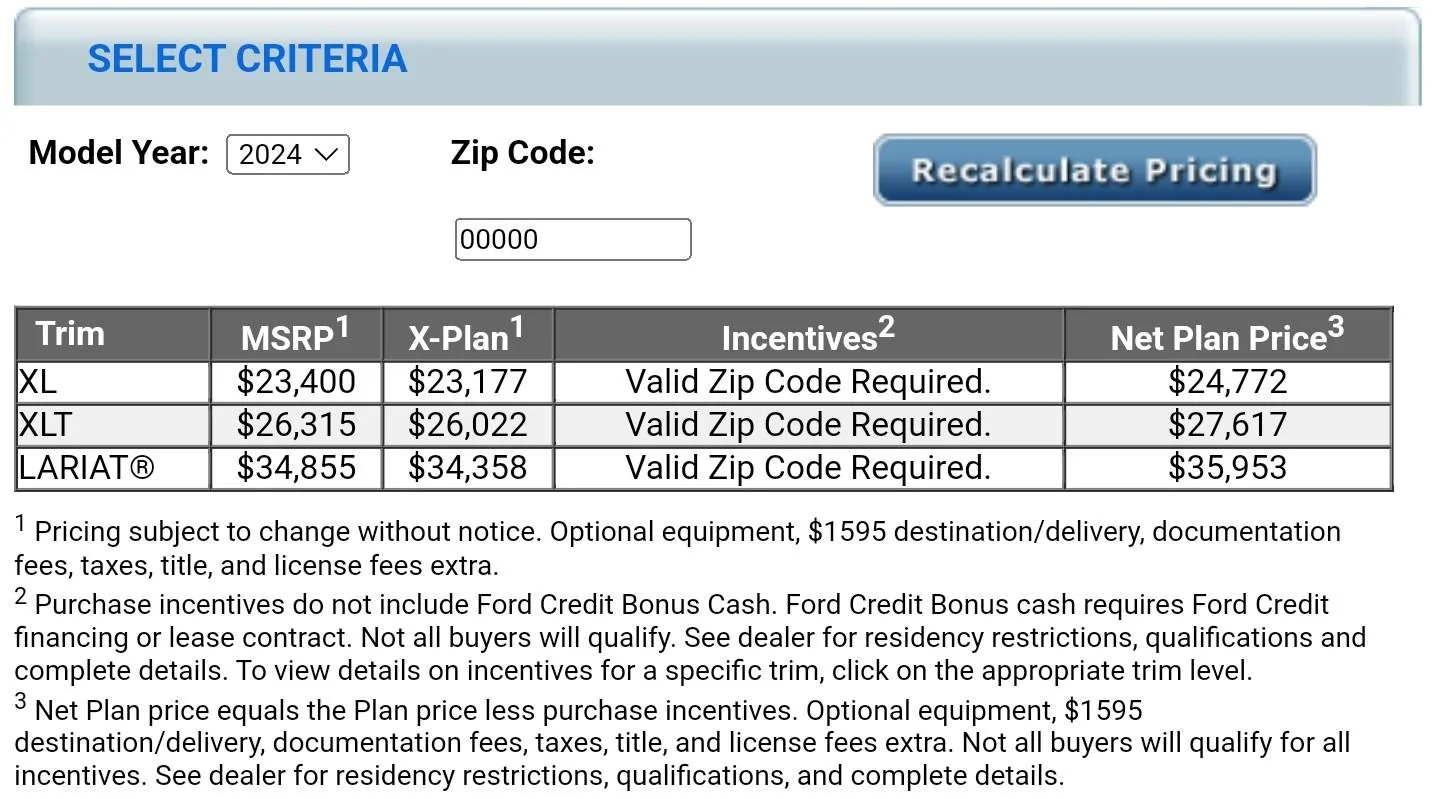 Ford Maverick What's the value of the X Plan? Screenshot_20231023_014957_Chrome~2