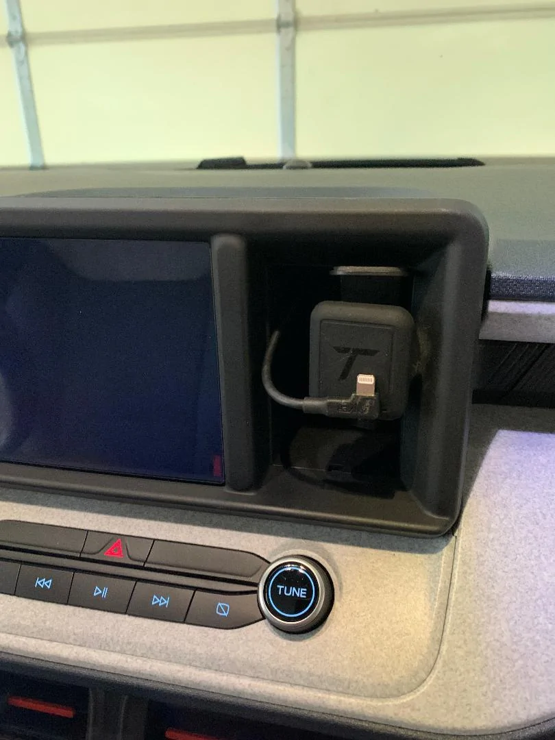 Ford Maverick Cant find good place for cell phone magnetic holder Phone cable 2