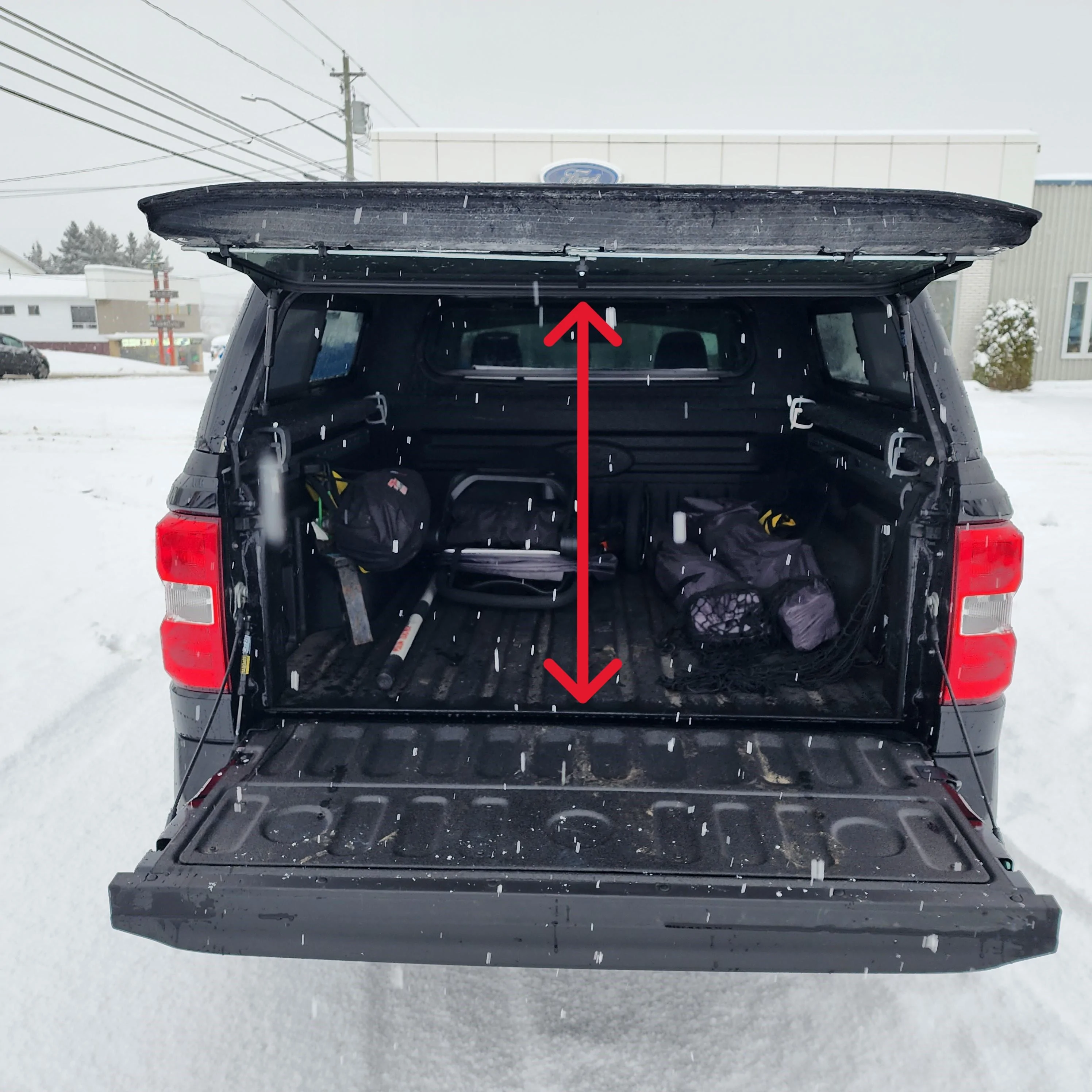 Ford Maverick ARE Bed Cap + ARE Roof Basket installed on Maverick Maverick Cap Height 2
