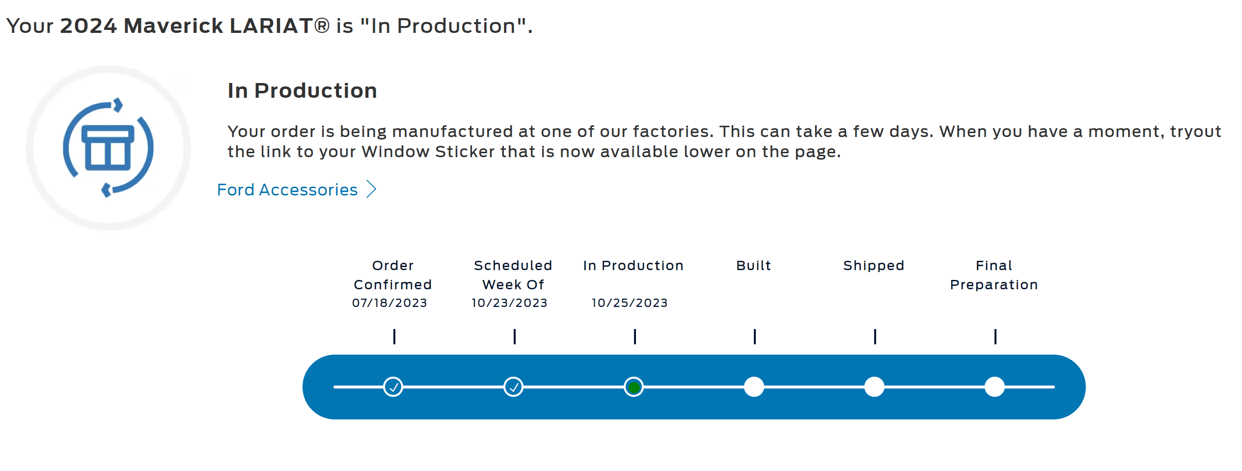 Ford Maverick So let the 2024 Production build date changes begin 1698271886826
