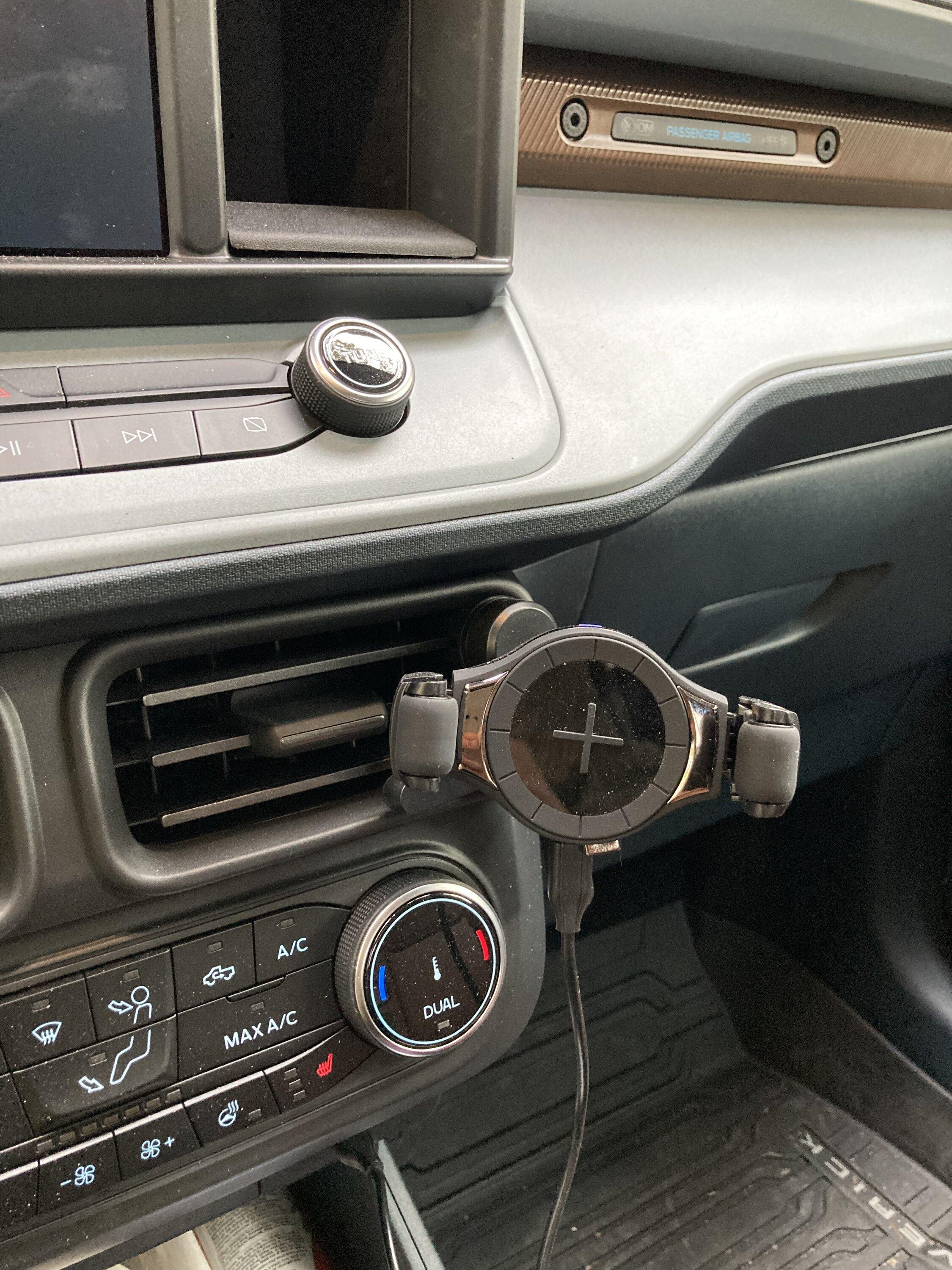 Ford Maverick Cant find good place for cell phone magnetic holder IMG_6110