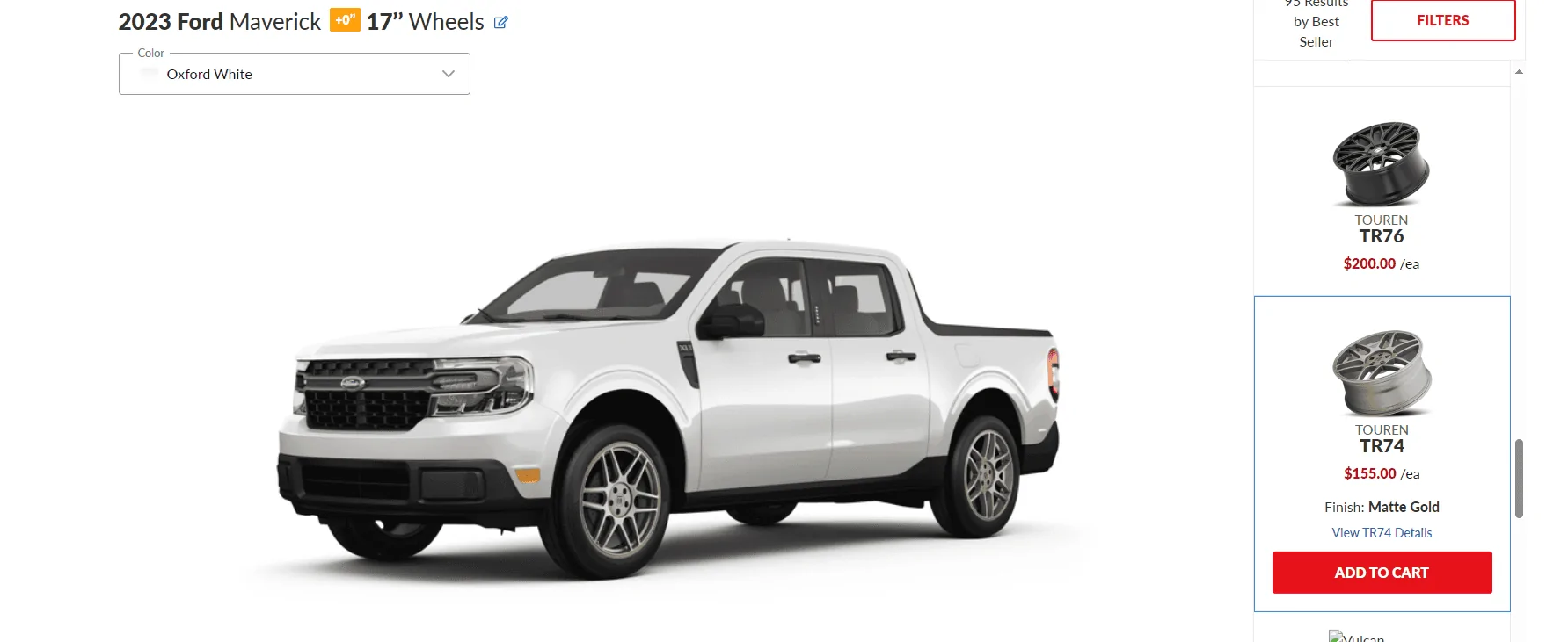 Ford Maverick Matte Gold or Bronze Rims on a White Maverick, Opinion? mav