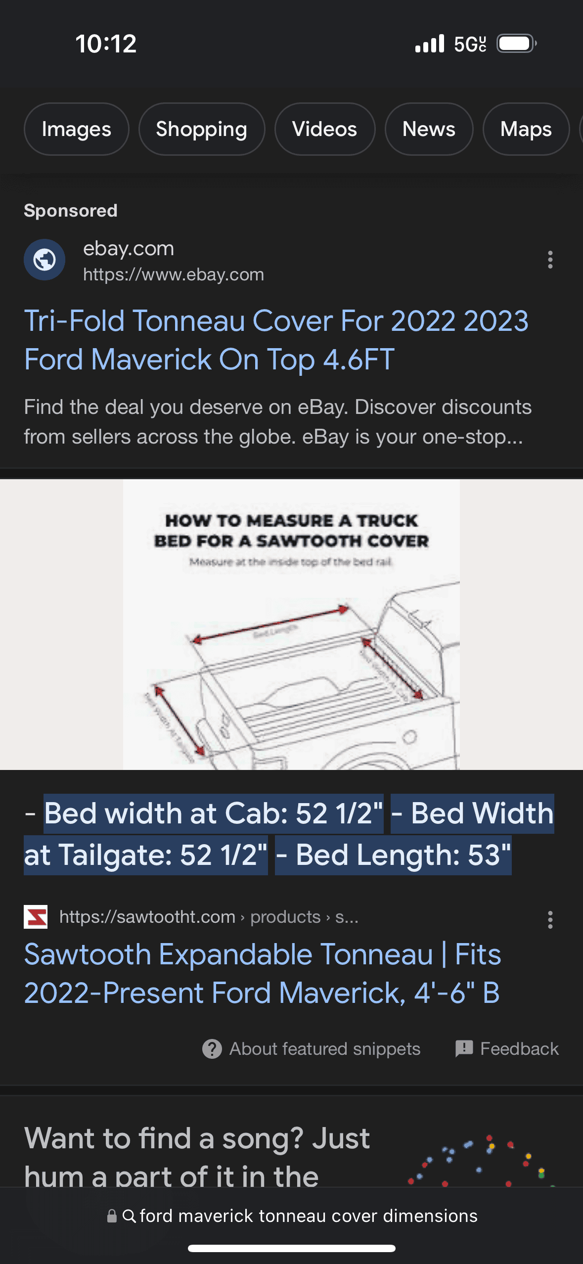 Ford Maverick Bed cover dimensions? IMG_0340