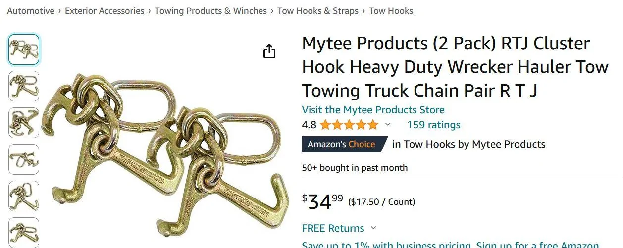 Ford Maverick Tow Hook mounting for Maverick recovery hooks