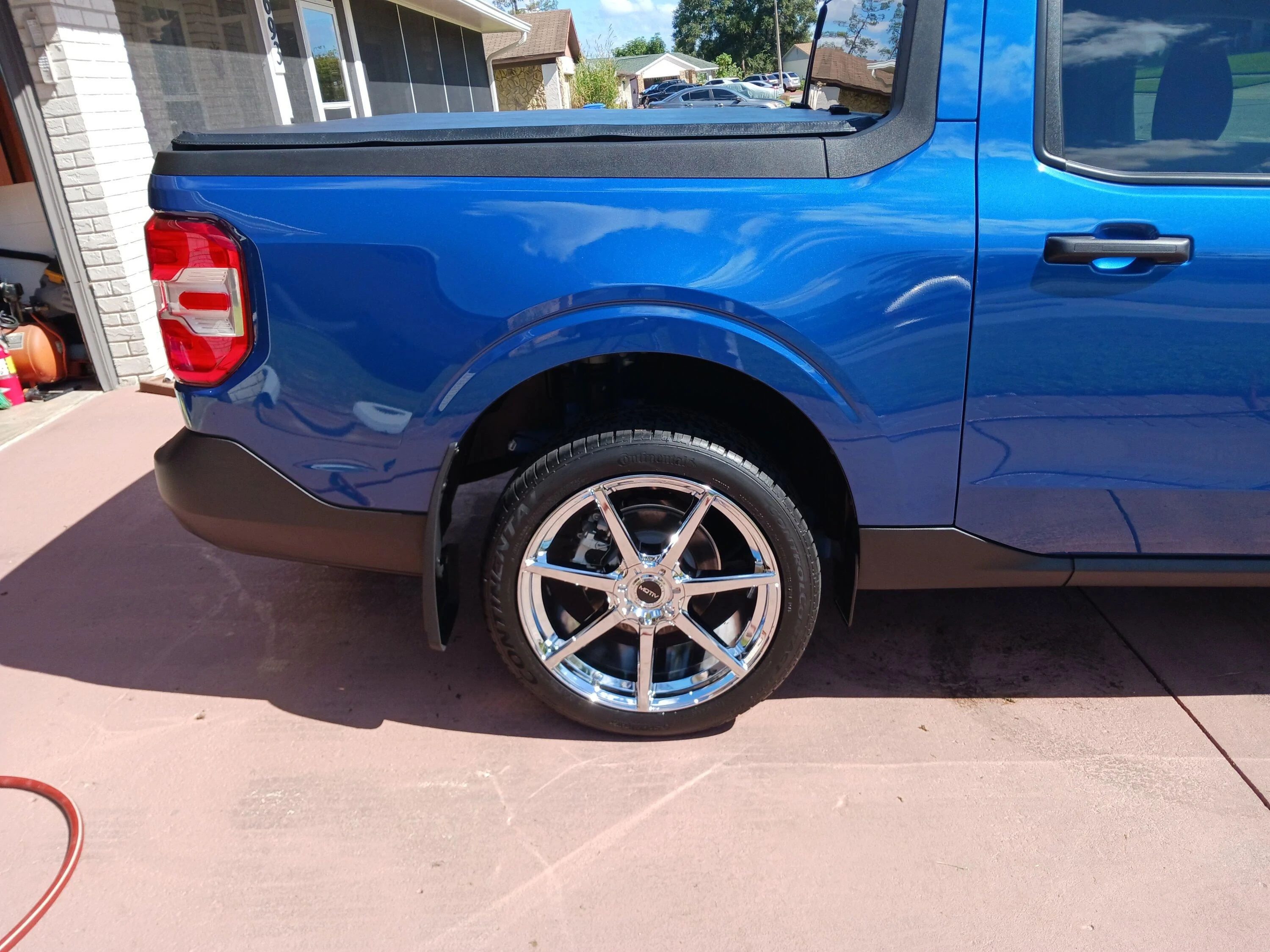 Ford Maverick 20" (Chrome spoked) wheels and tires upgrade 20231029_135611