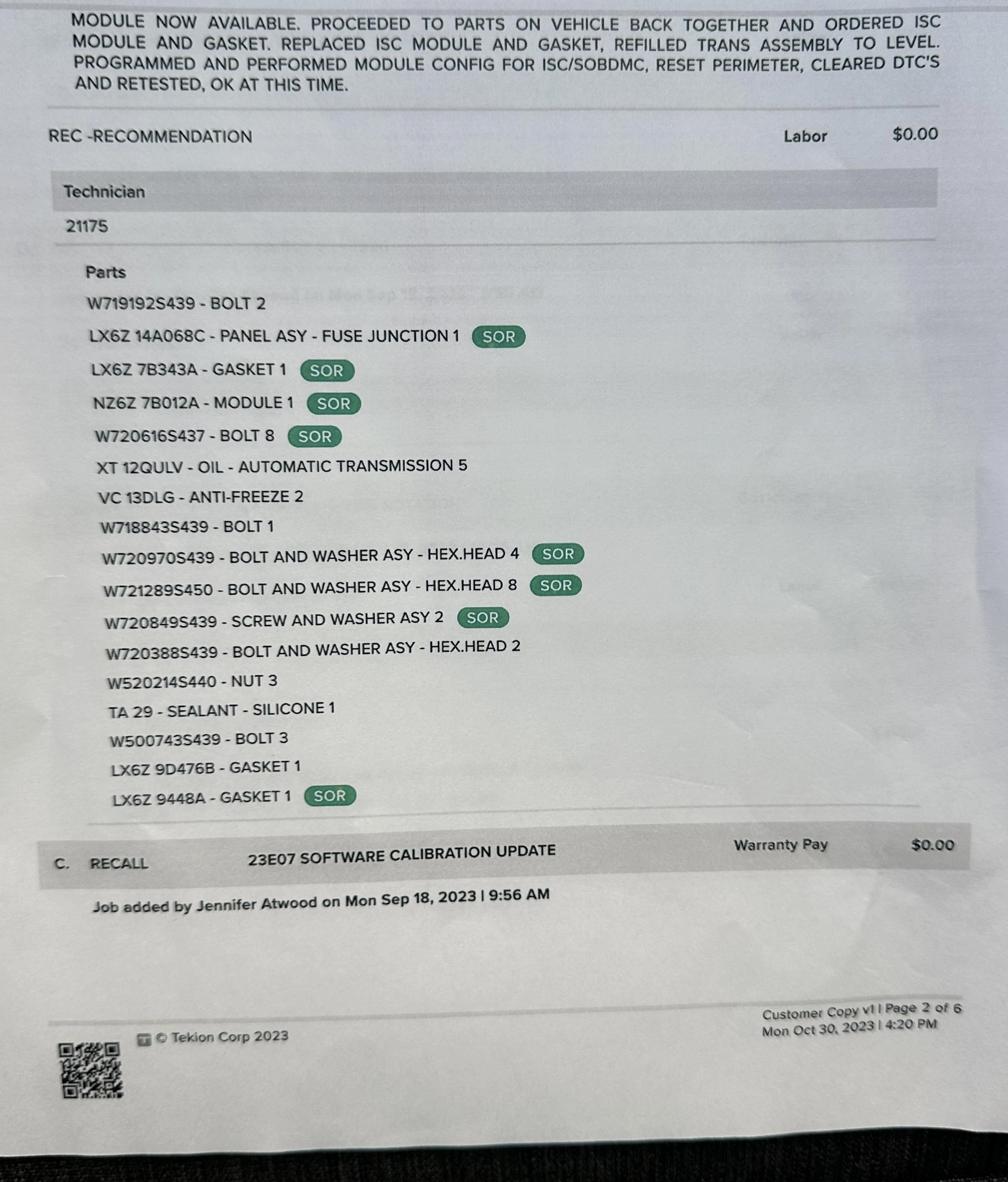 Ford Maverick Shift SYS Fault - Service Required (Hybrid CVT) IMG_5832