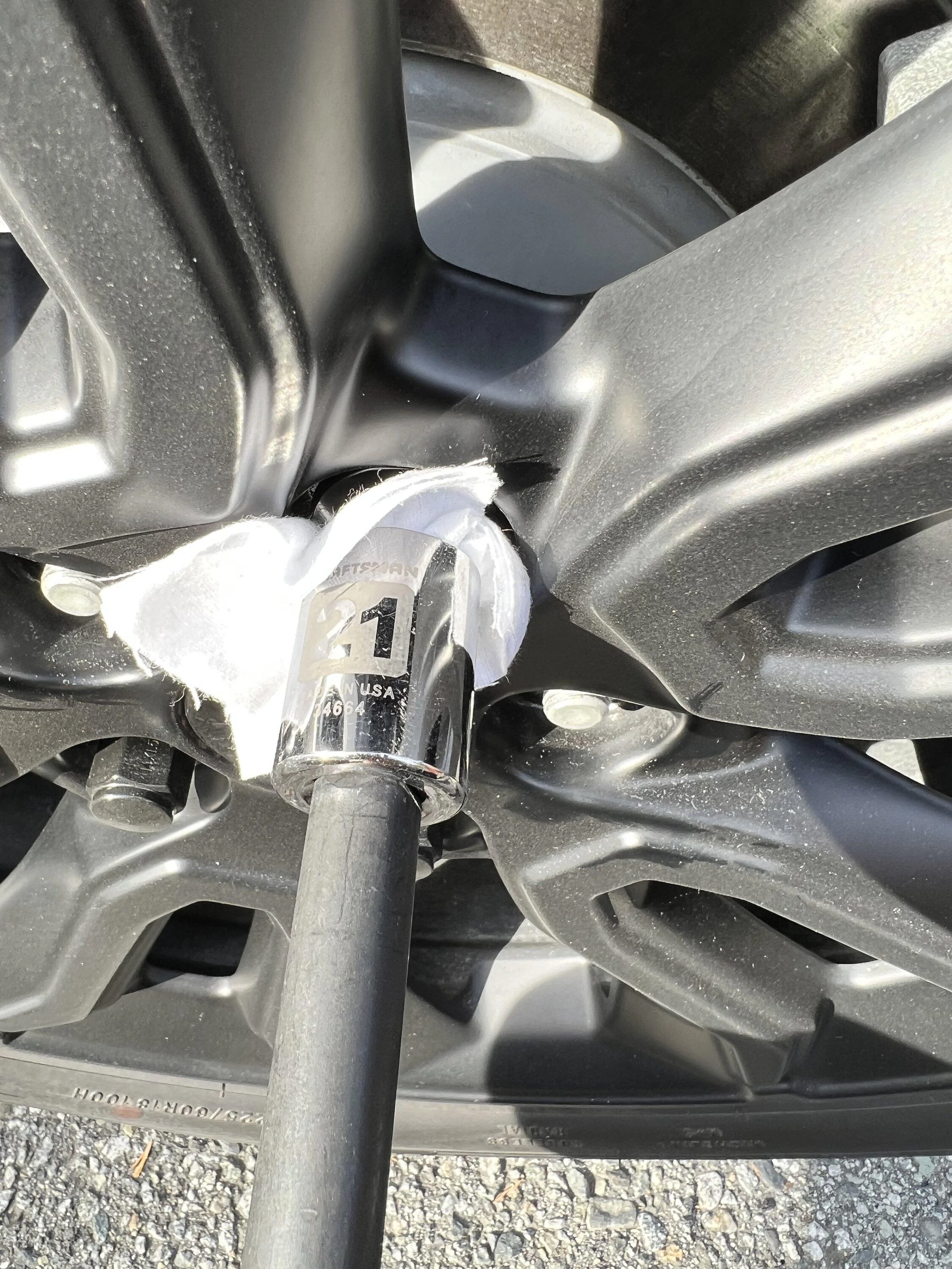 Ford Maverick Matte black lug nuts to replace OEM lugs IMG_5618