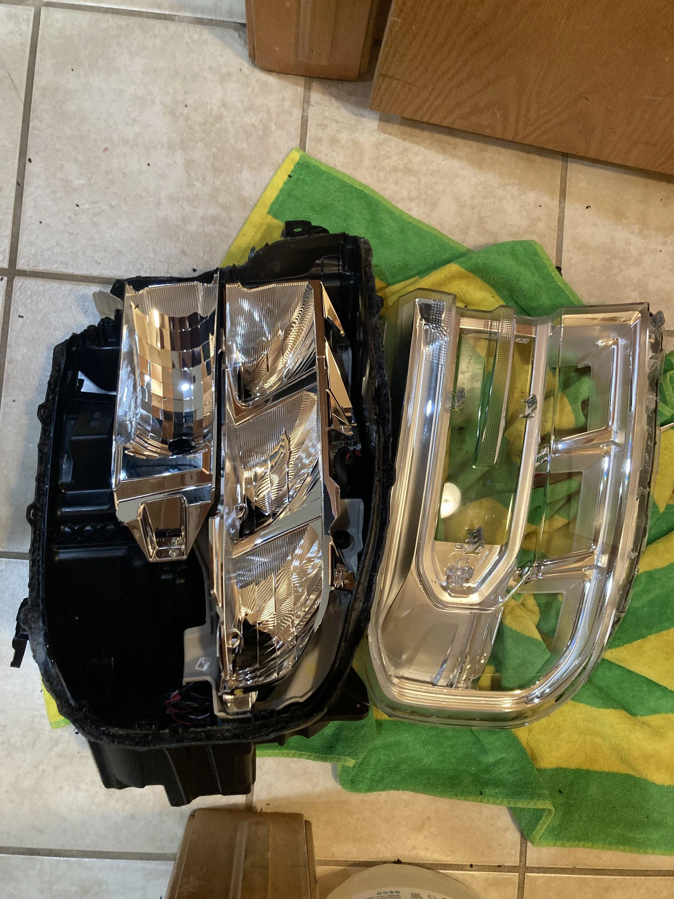 Ford Maverick Side-by-Side Comparison of BAP'ed and non-BAP'ed Headlights IMG_8773