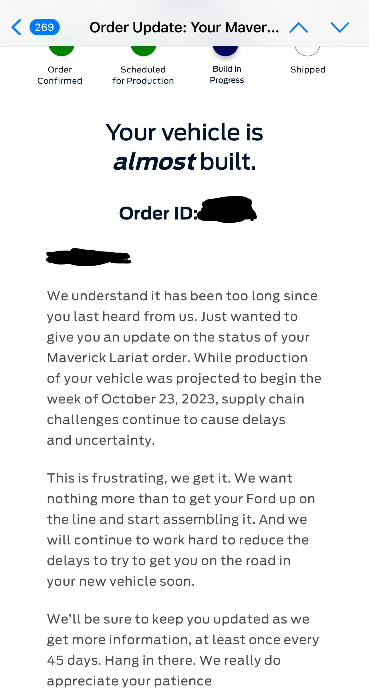 Ford Maverick Has your 2024 Maverick shipped and ETA IMG_0091