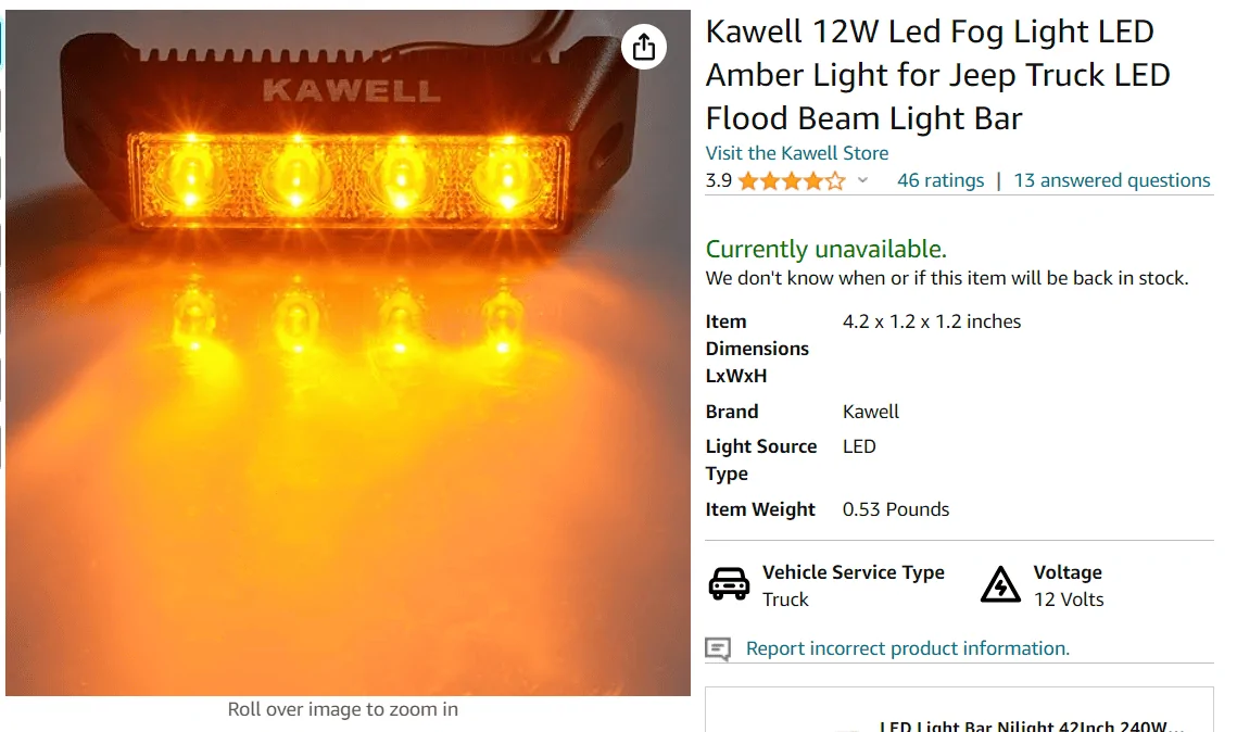 Ford Maverick Fog lights for Maverick ? Fog Light 001