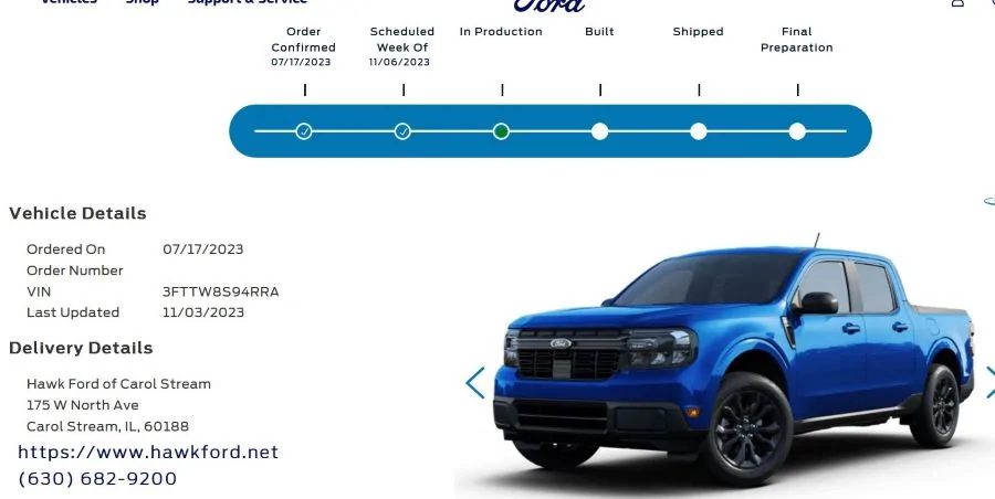 Ford Maverick So let the 2024 Production build date changes begin screen shot 11042023.1