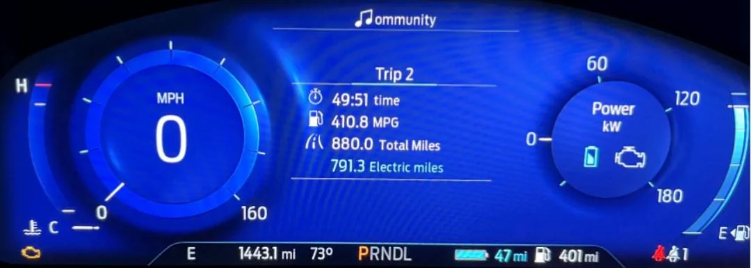 Ford Maverick Id rather have a PHEV Maverick Escape Trip 2 880mi, 791.3 Electric - 2023-11-04