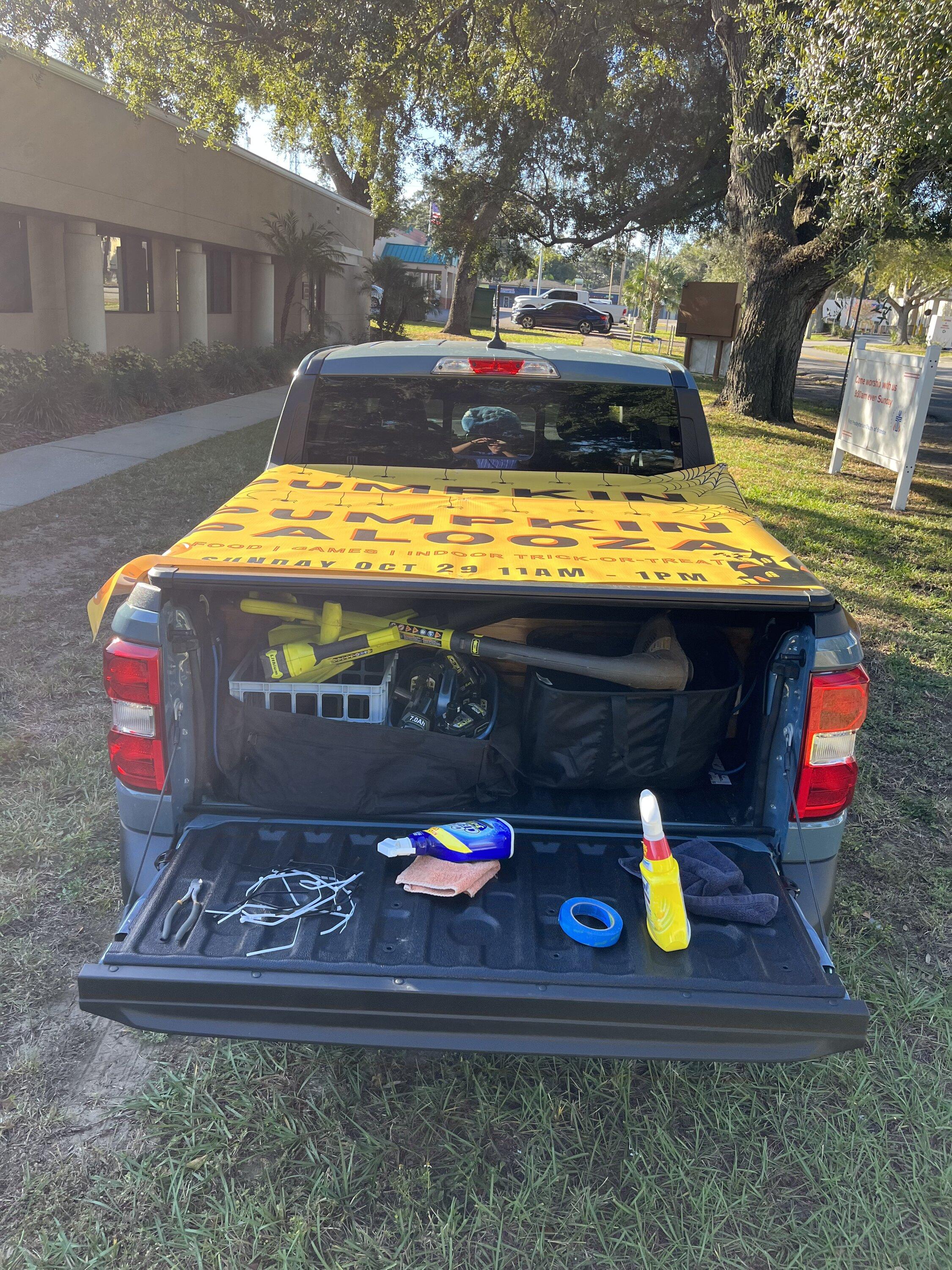 Ford Maverick Topper works well as a table IMG_6346