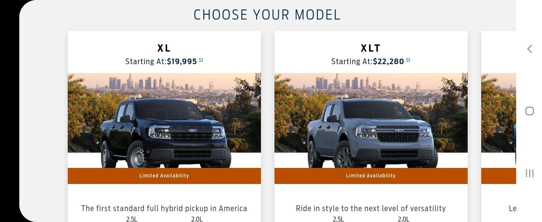 Ford Maverick Website now showing "Limited Availability" for all Maverick trims Screenshot_20211020-202756_Samsung Internet