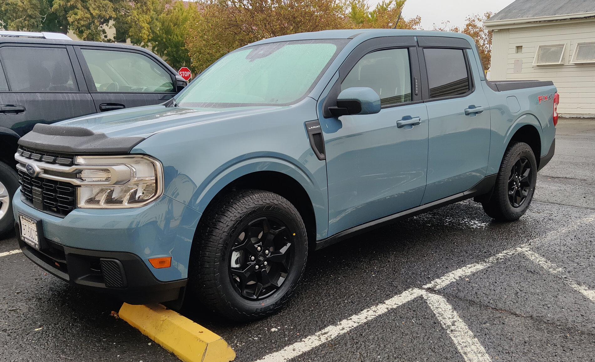 Ford Maverick Loving Area 51 Maverick XLT FX4 more each day, especially after limo tint + 50% windshield tint (owner's review) Rainy Day Maverick