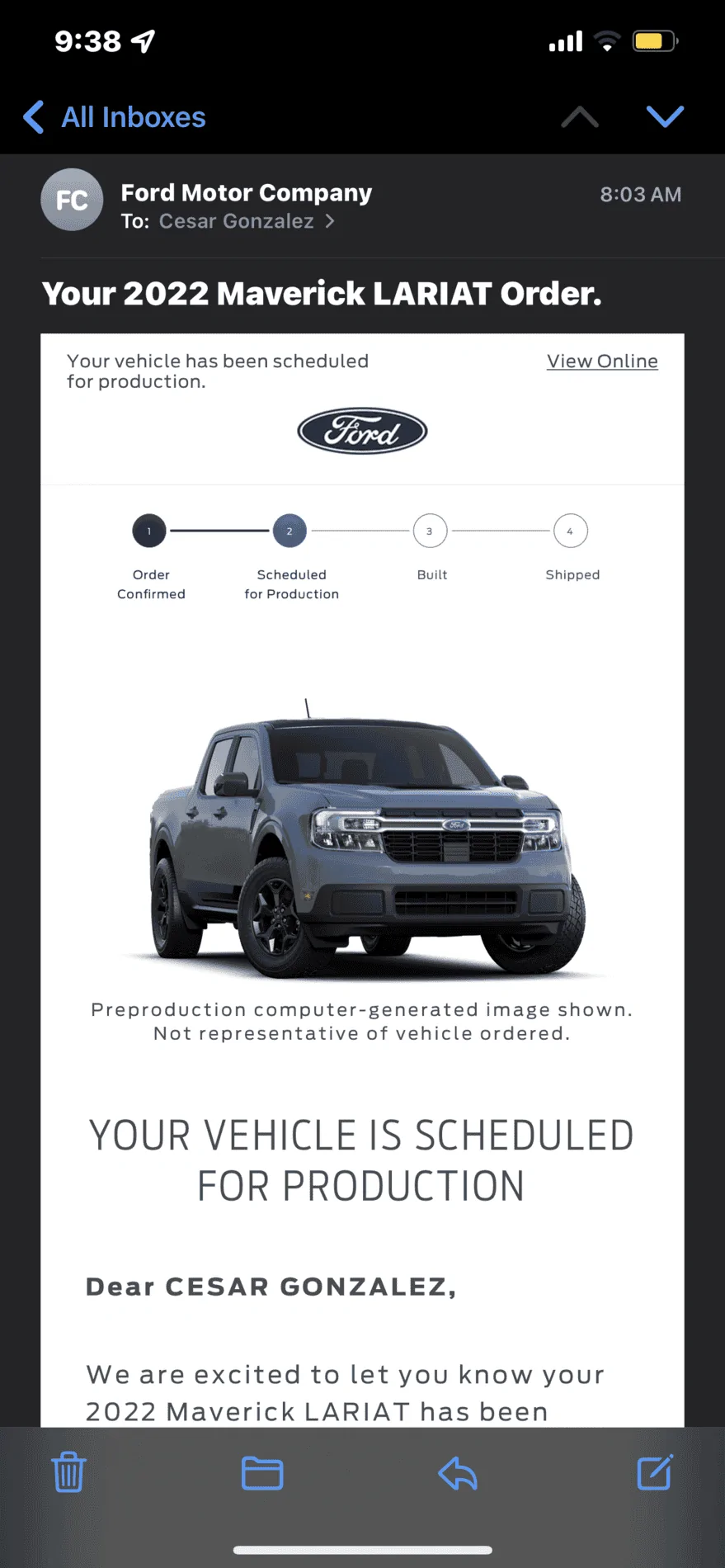 Ford Maverick 📣10/21 Scheduling Email Received Group [Emails Arriving!] 2180C847-1735-49D7-8E80-ED72E8E9B255