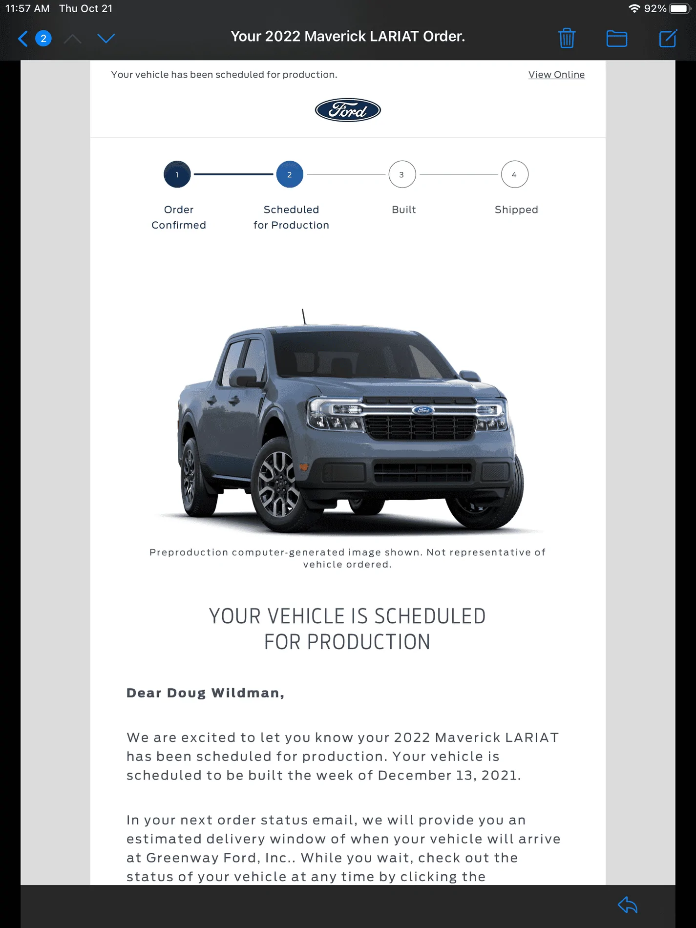 Ford Maverick 📣10/21 Scheduling Email Received Group [Emails Arriving!] FD8BA083-D575-4DC9-B88C-A83B052F0D0B