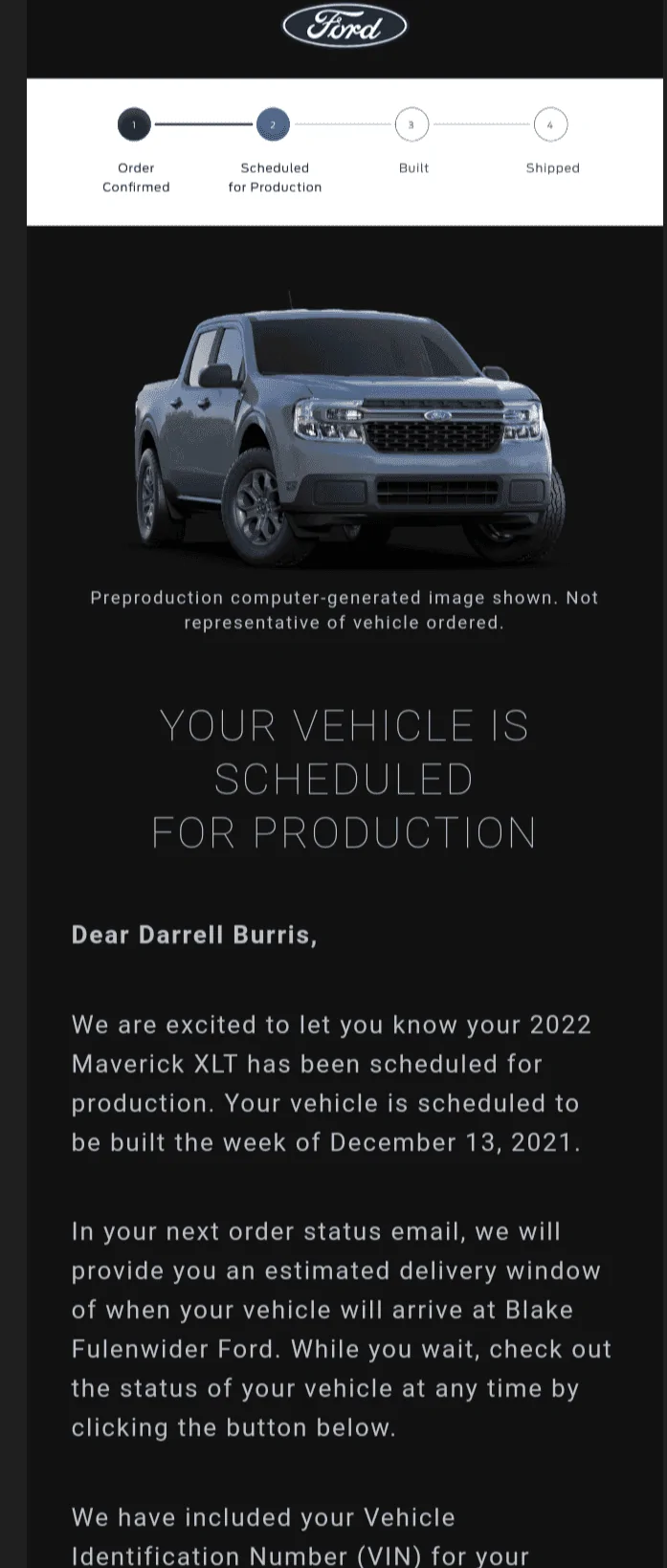 Ford Maverick 📣10/21 Scheduling Email Received Group [Emails Arriving!] Screenshot_20211021-105657-715