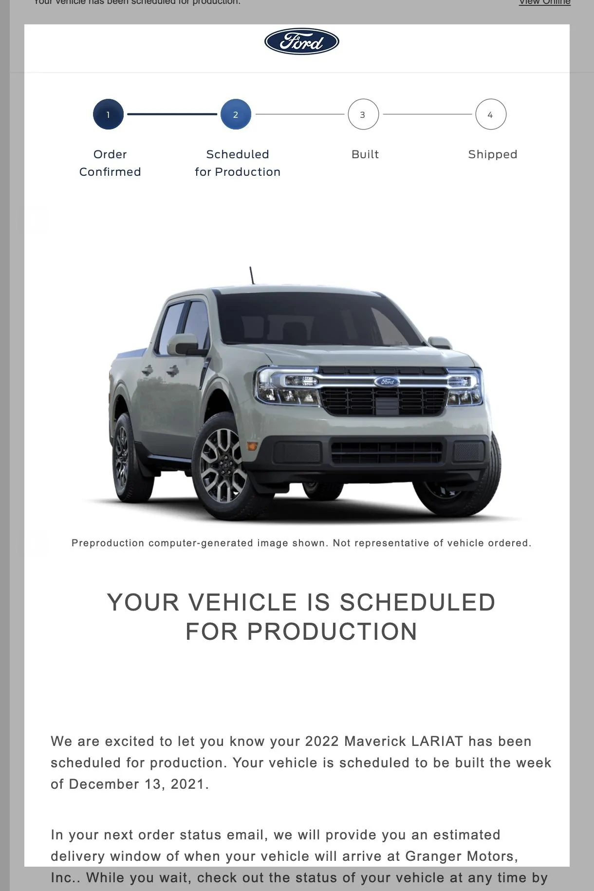 Ford Maverick 📣10/21 Scheduling Email Received Group [Emails Arriving!] Mavorder