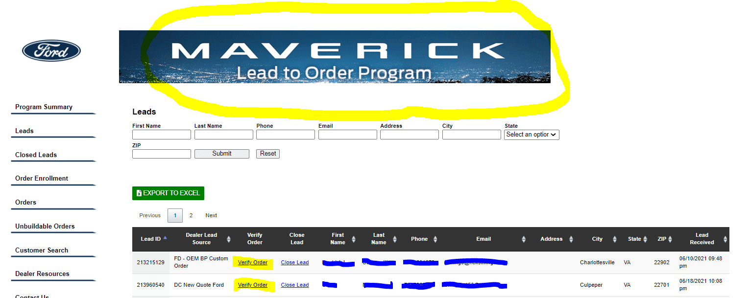 Ford Maverick Maverick Lead to Order Program: have dealer verify you to expedite your retail order MAVl2o.PNG