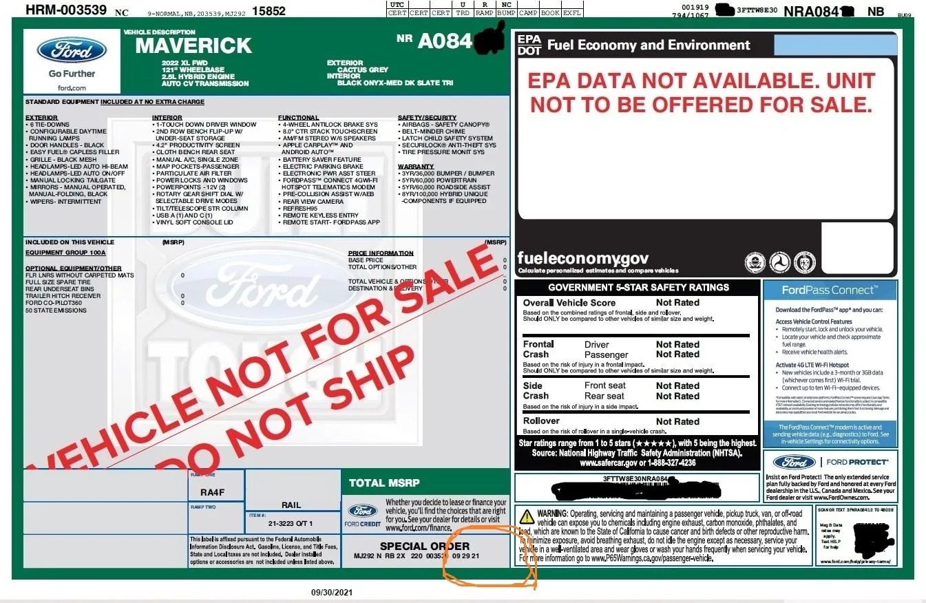 Ford Maverick 📒 Maverick Build Process Guide! - Window Sticker, Blend Date, Production Rotation Number, Built & Shipped Emails, Delivery Date Estimates & More stkrblkblnd