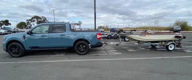Ford Maverick First towing experience with the Maverick & small boat MAv