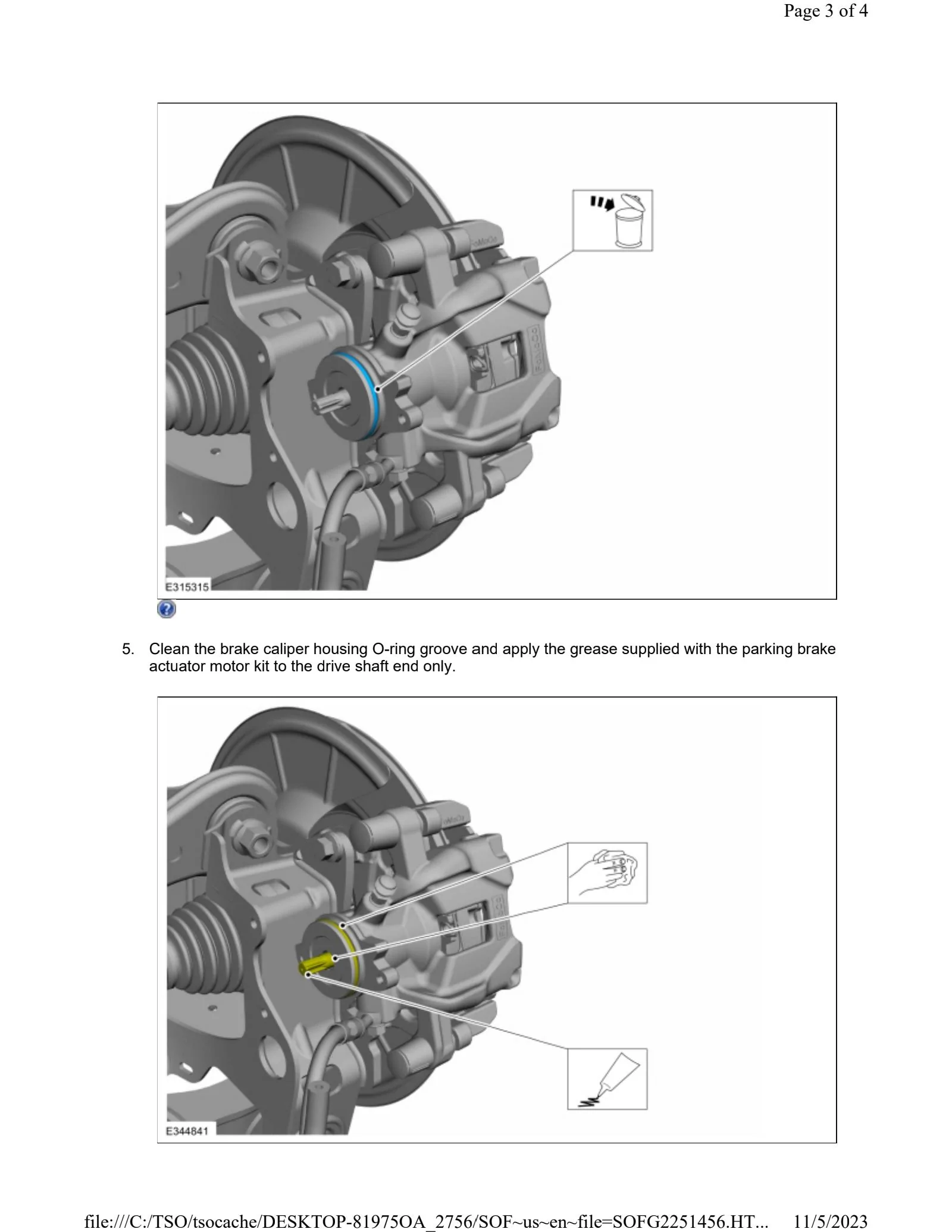 Ford Maverick Brake job without going into brake maintenance mode Parking Brake Actuator Motor Removal_231105_103427_3