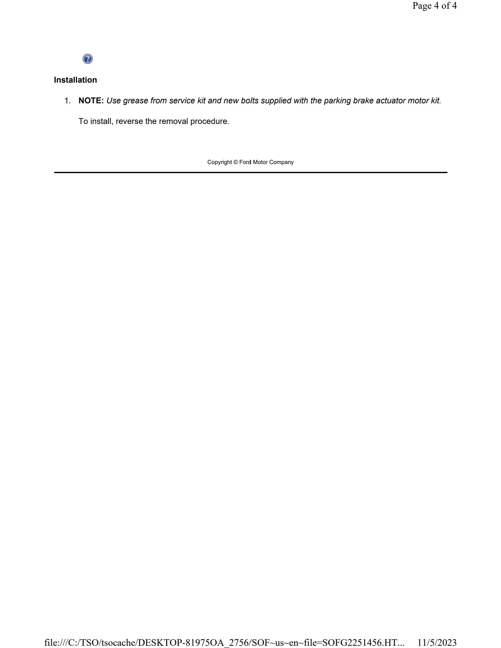 Ford Maverick Brake job without going into brake maintenance mode Parking Brake Actuator Motor Removal_231105_103427_4