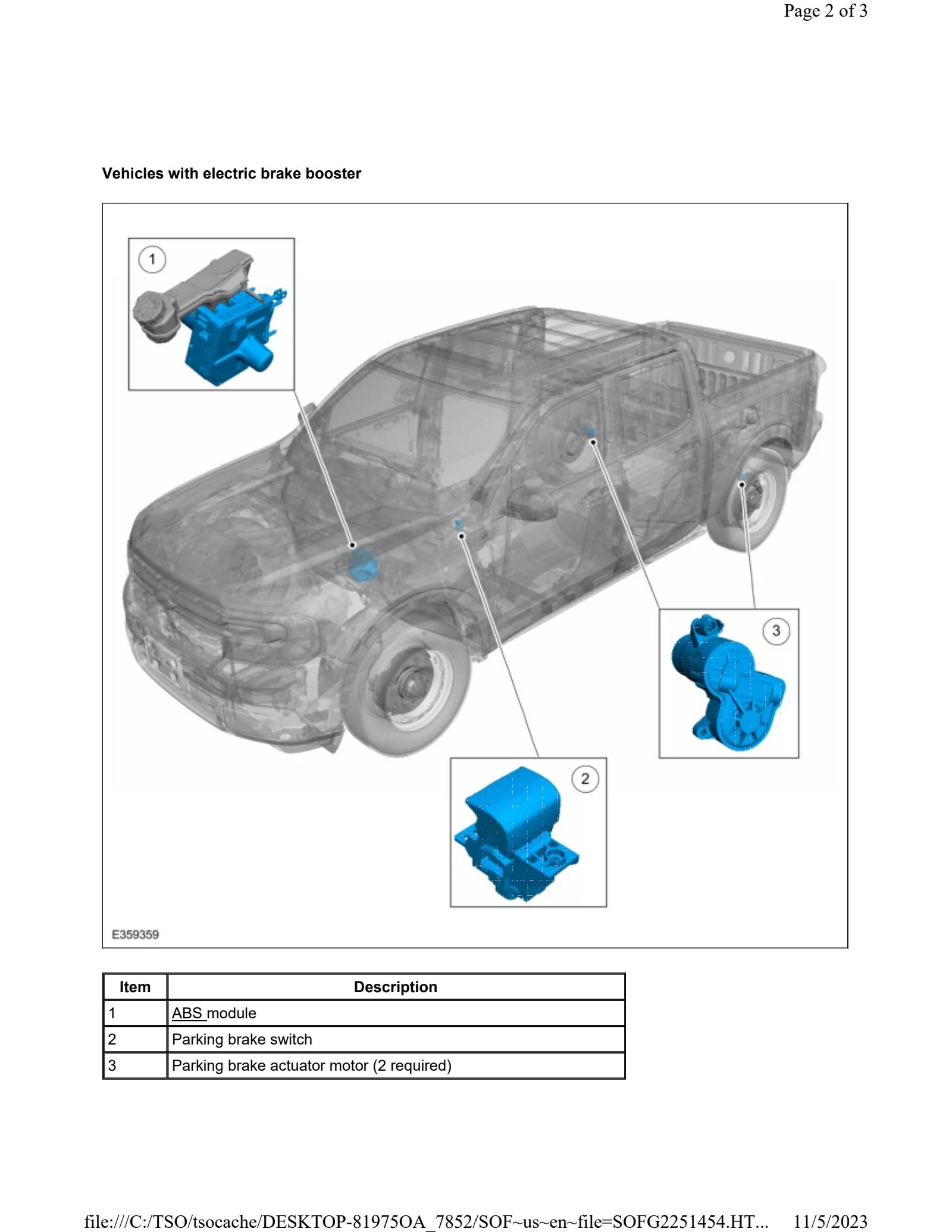 Ford Maverick Brake job without going into brake maintenance mode Parking Brake Components_231105_103006_2