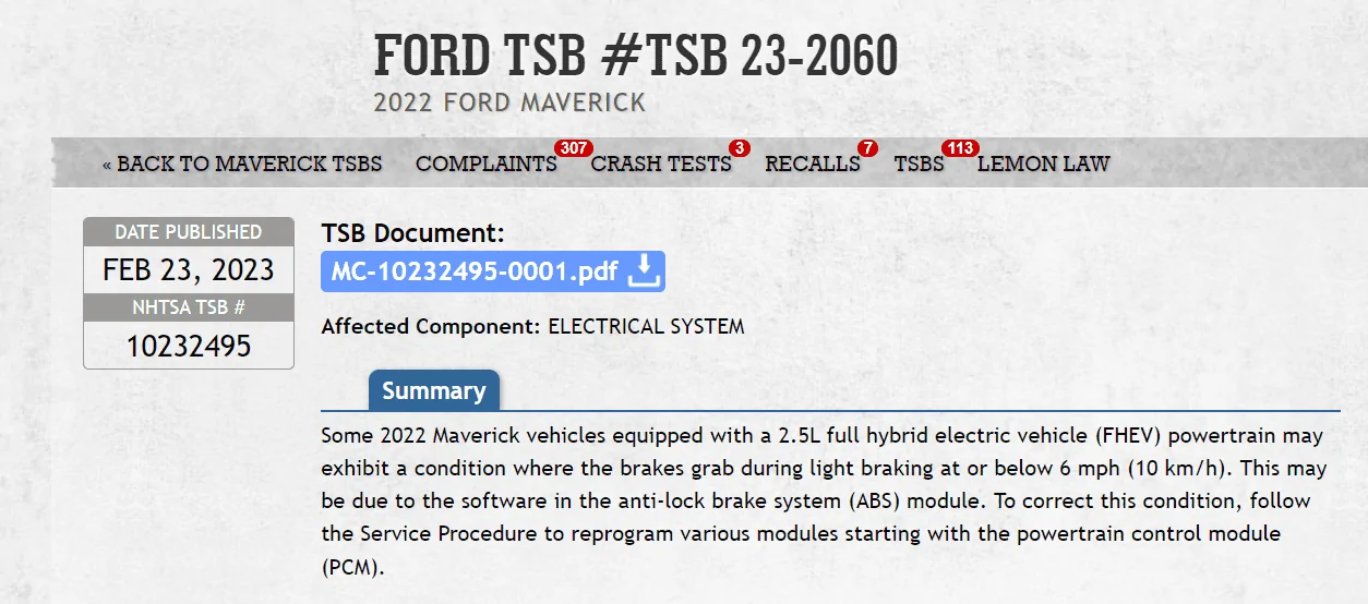 Ford Maverick Get your software updates done! 1699226142409