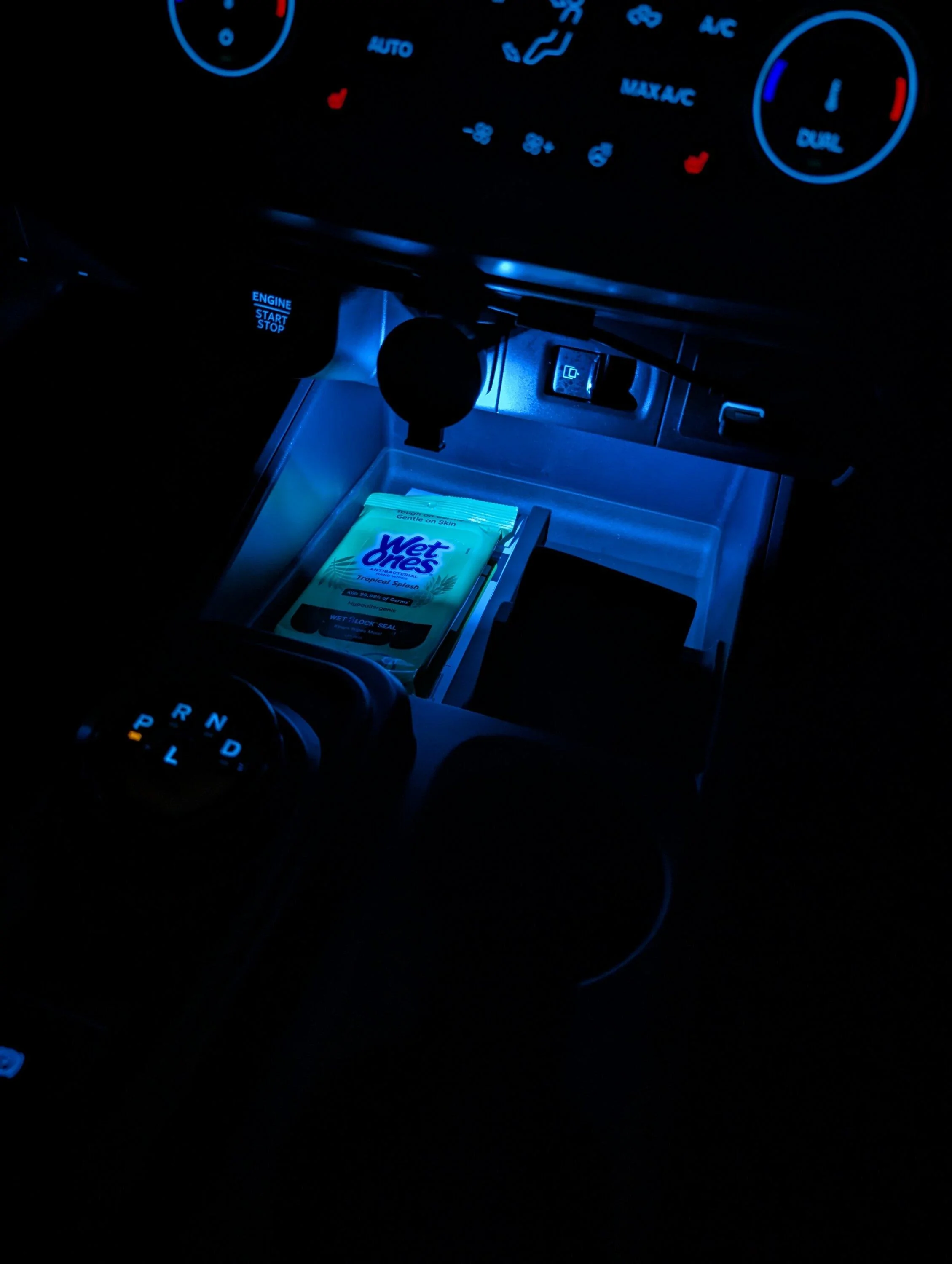Ford Maverick Center Console Ambient Lighting install in my 2023 Lariat Maverick -- DIY how-to PXL_20231108_060848036