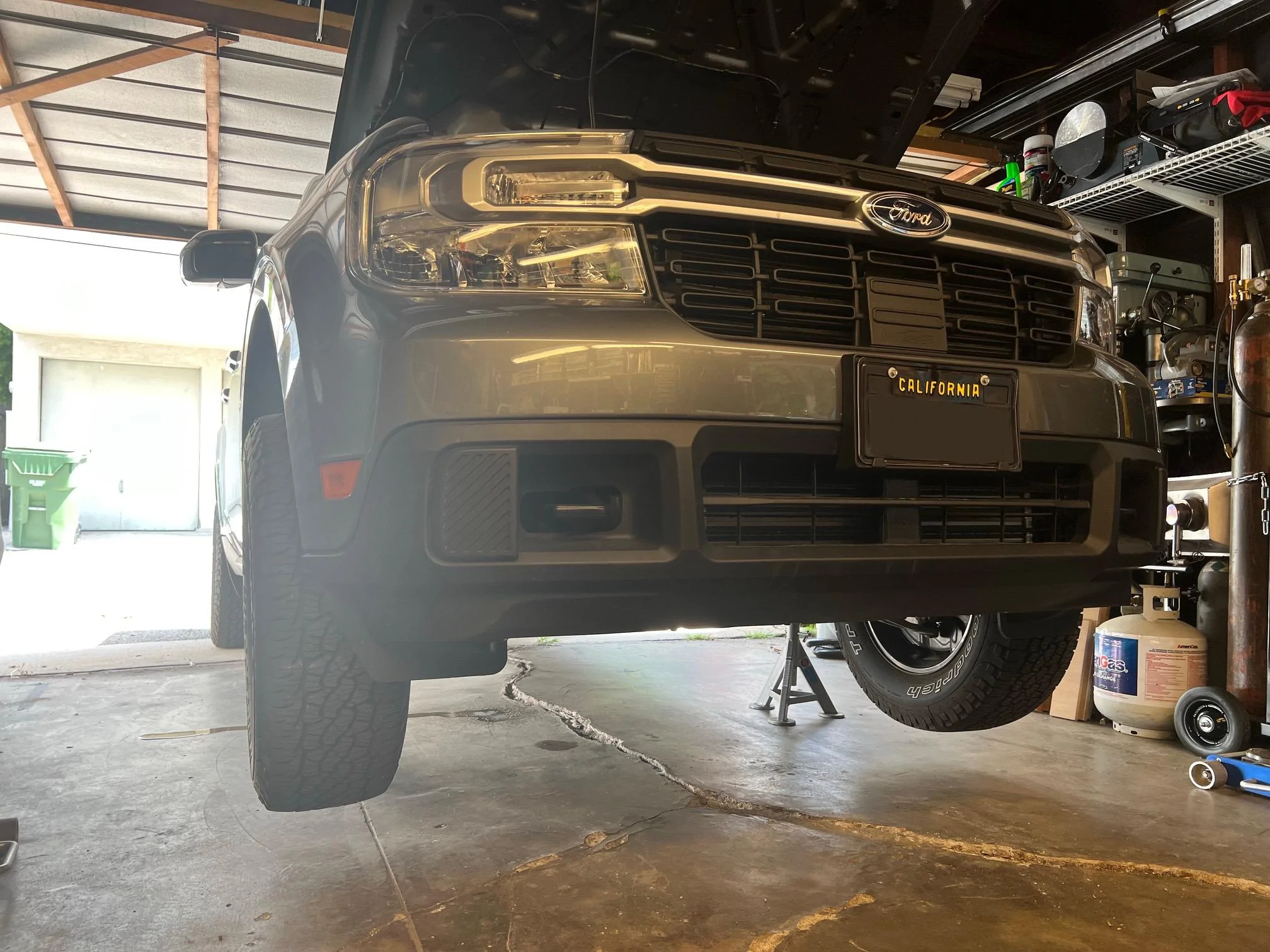 Ford Maverick how to jack truck to put it on jack stands. IMG_0008