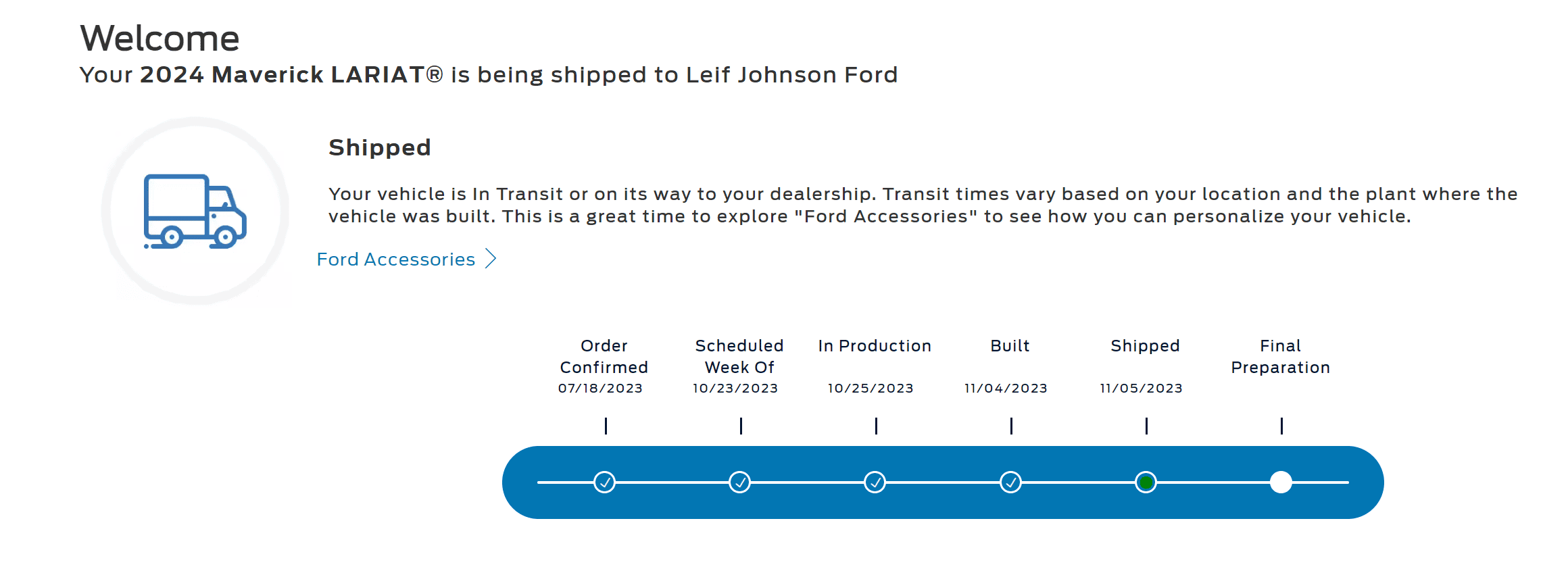 Ford Maverick What is going on with " in production " for weeks now? 1699627515543