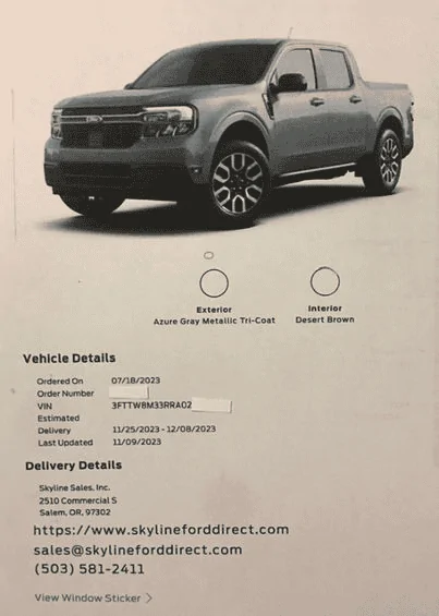 Ford Maverick First Azure Gray 2024 Maverick here! 1699663355980