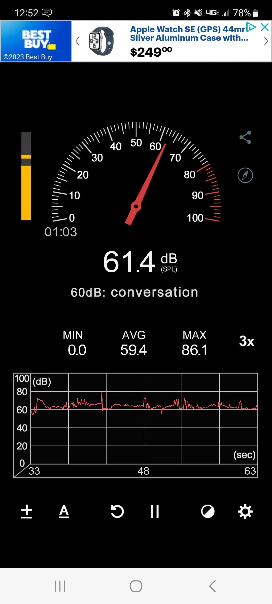 Ford Maverick Project QuikRik. My Velocity Blue XL AWD Performance build Screenshot_20231111_125254_Sound Meter