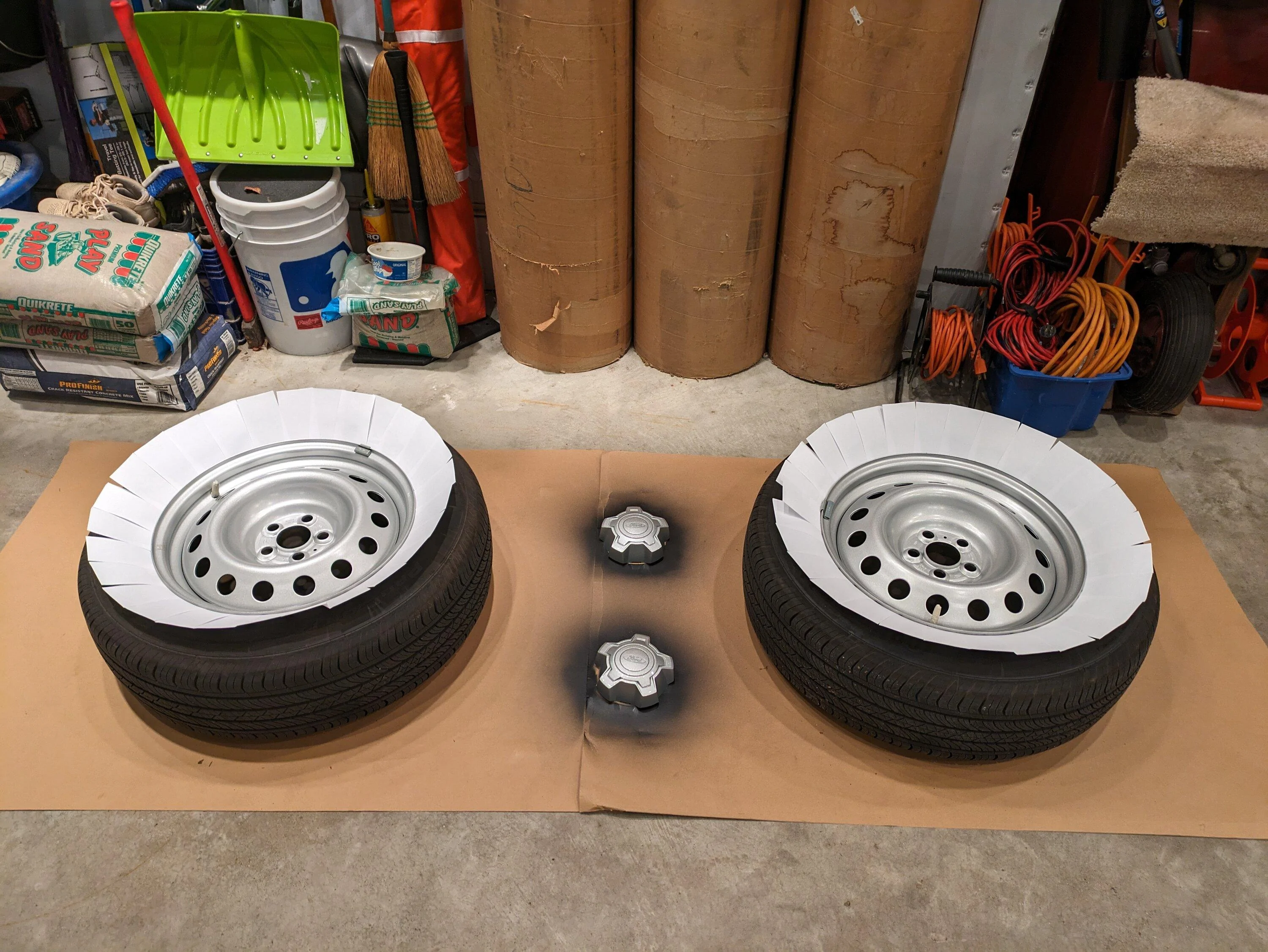 Ford Maverick Anyone paint steelies BLACK and install hubcaps??? PXL_20231112_113619848