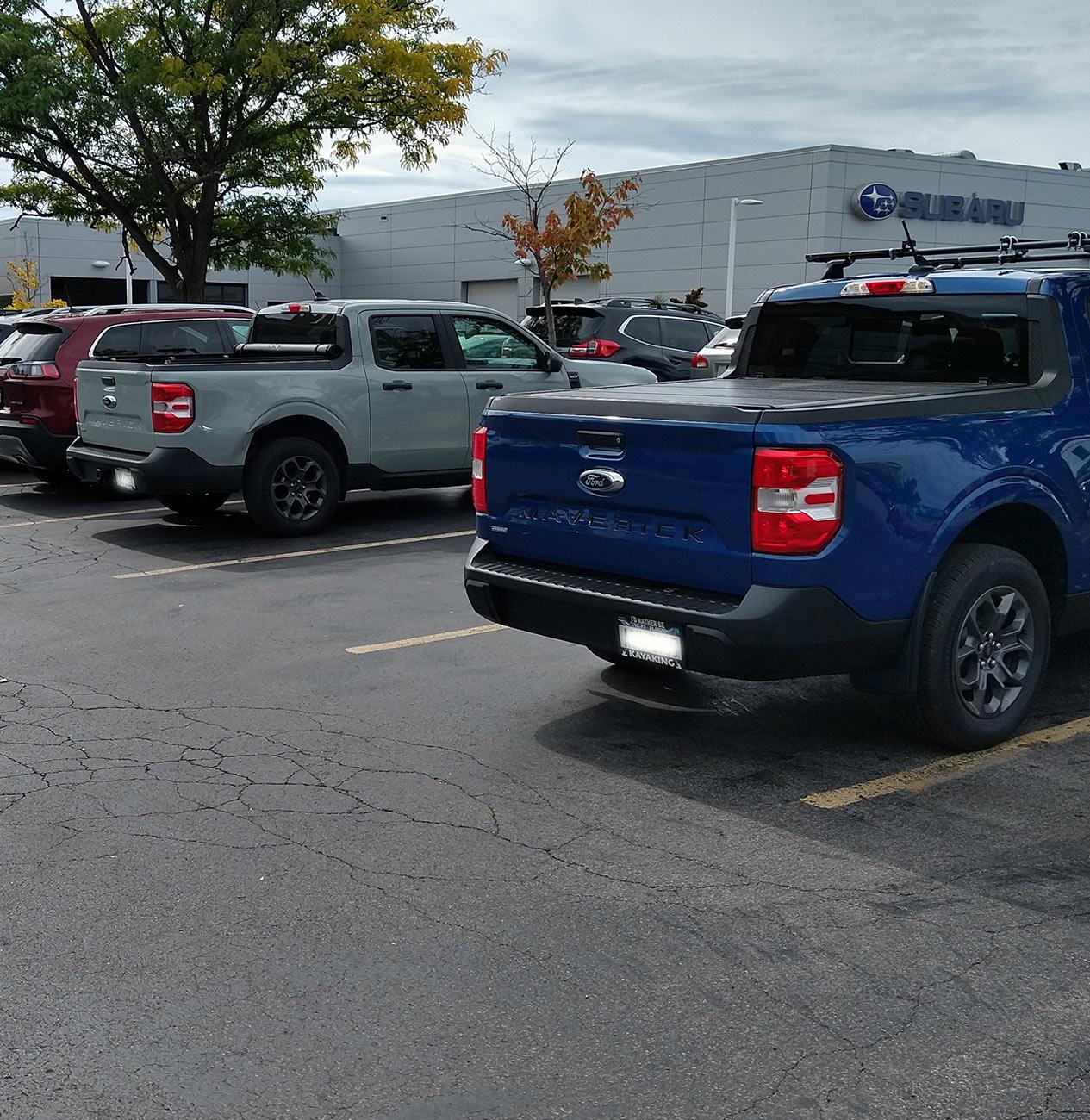Ford Maverick Mavericks parking by Mavericks. two