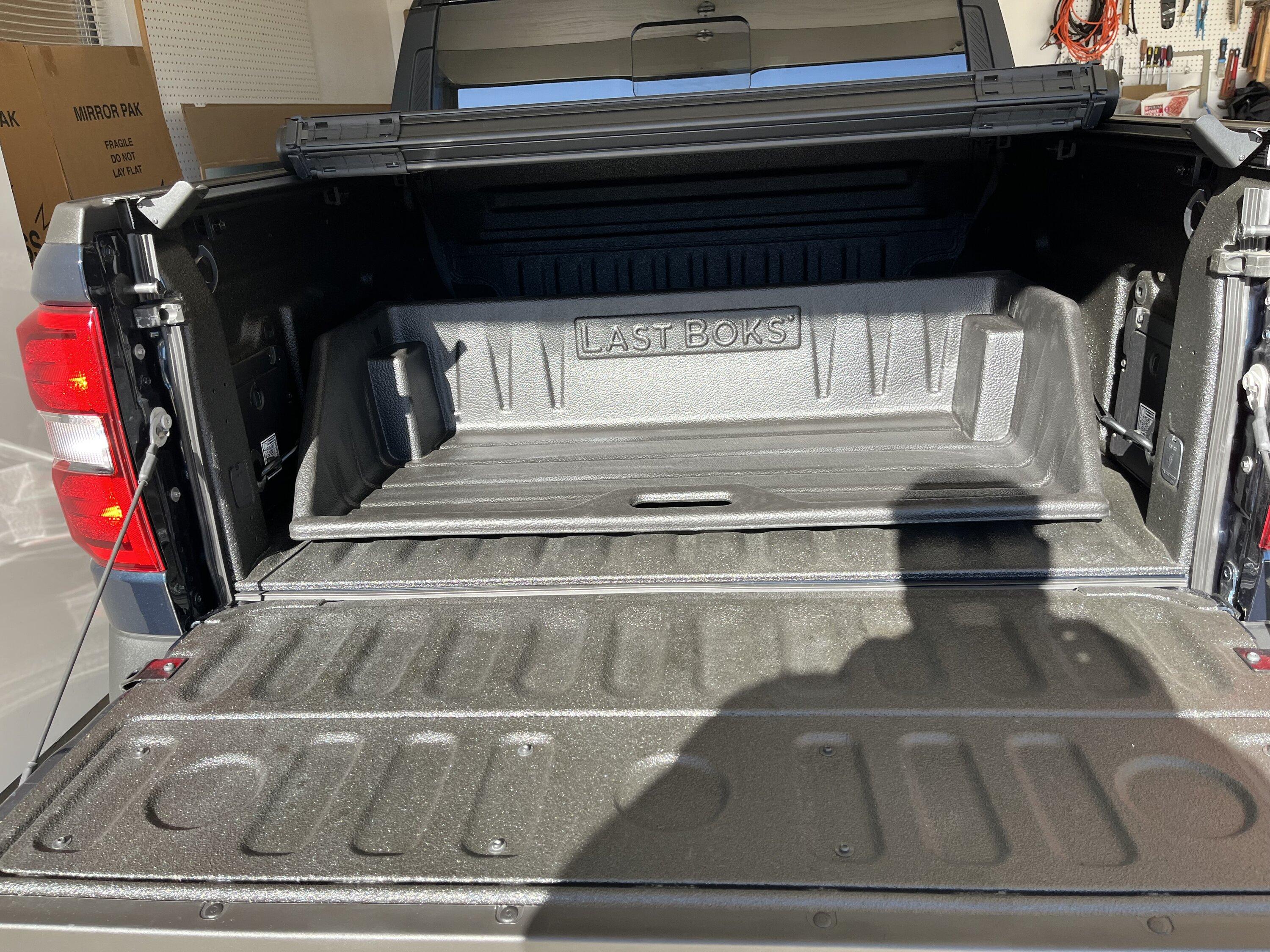 Ford Maverick Last Boks Truck Bed Storage Box installed IMG_0353