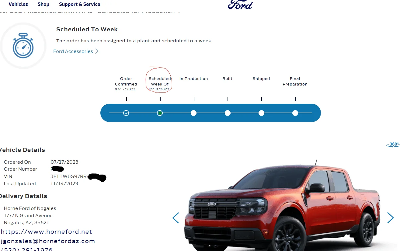 Ford Maverick 10/12/23 Scheduling Email Received Group [EMAILS NOW ARRIVING!] 1700059944664